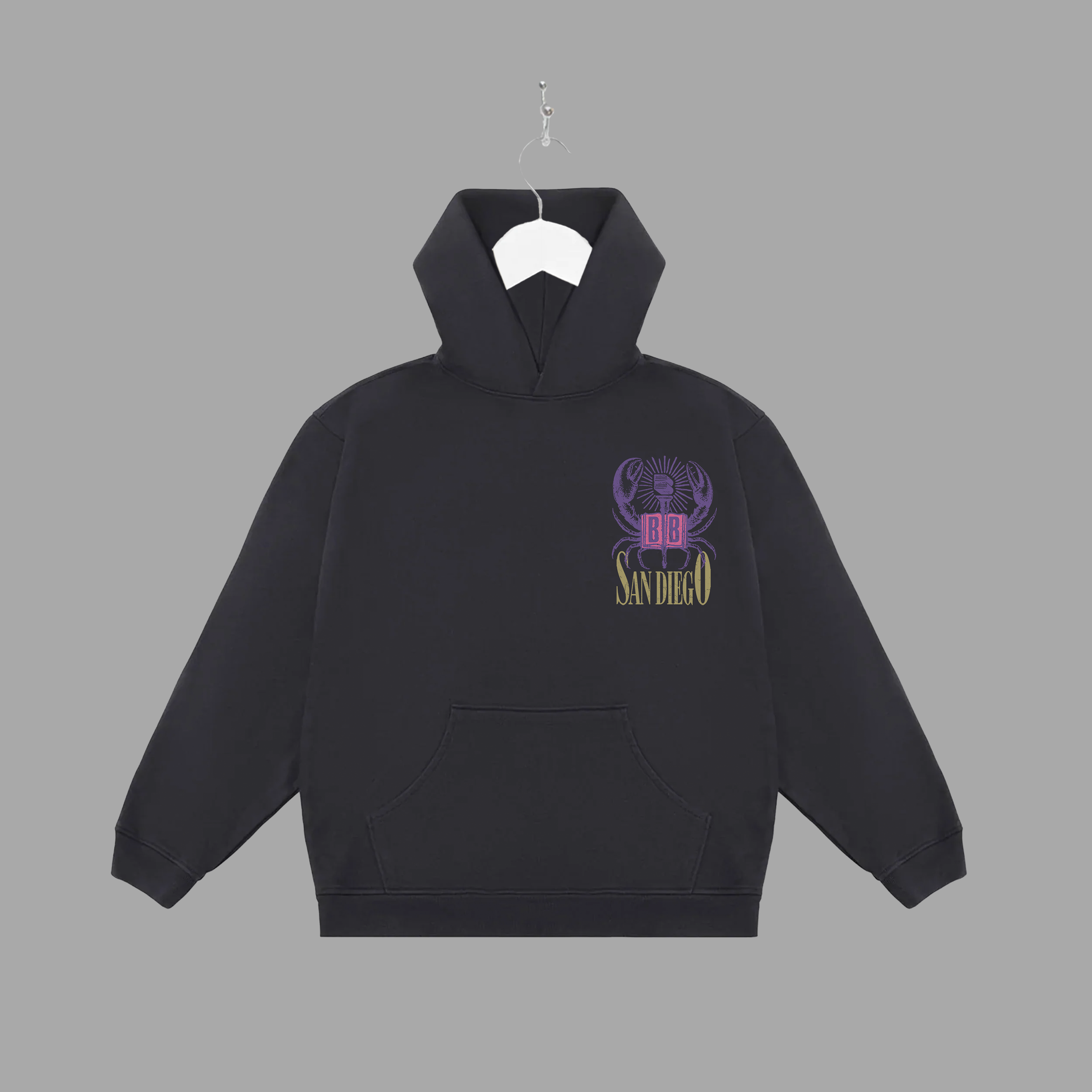 SAN DIEGO IMAGE HOODIE JET BLACK