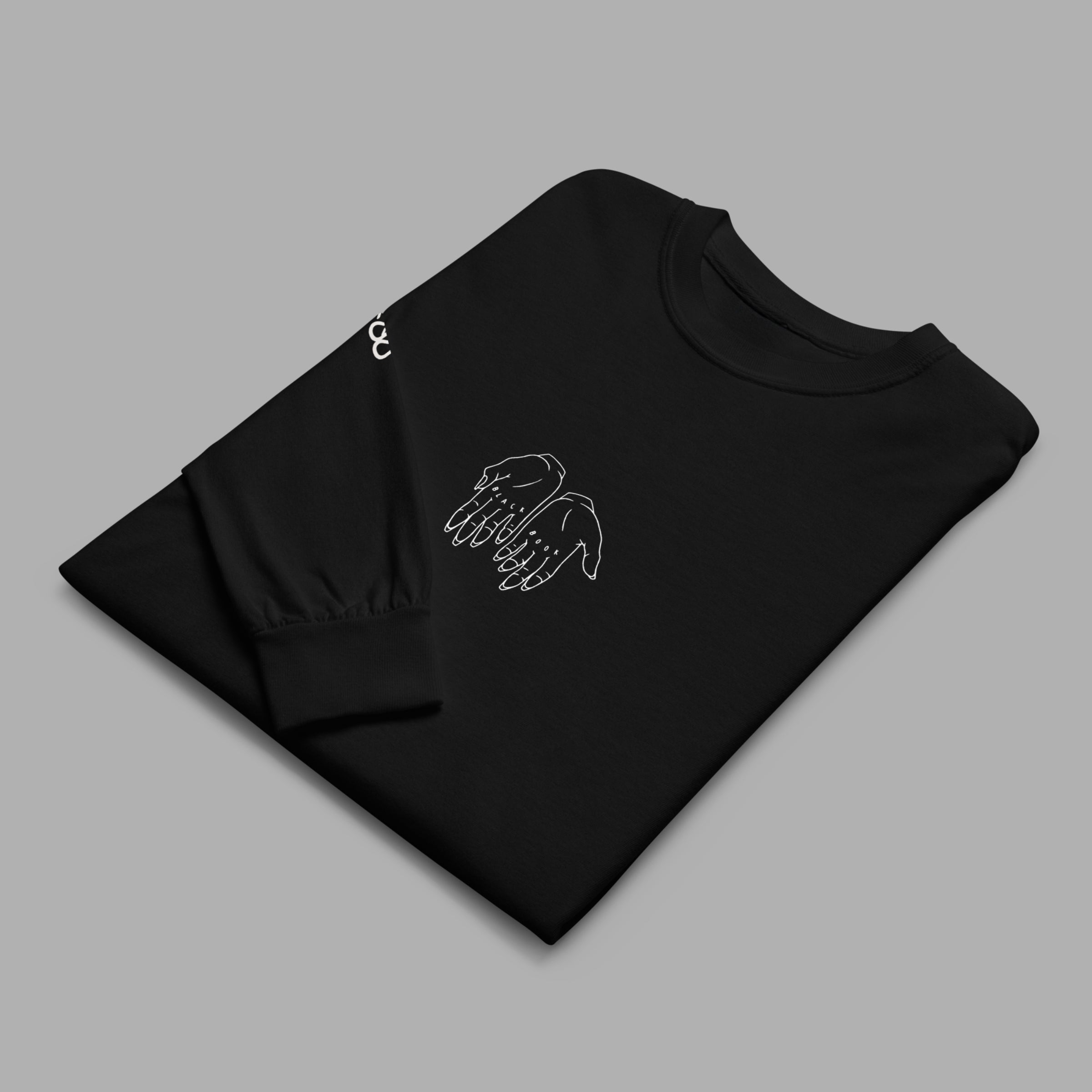 HANDS LONG SLEEVE - BLACK / WHITE - "TRADITIONAL FIT"