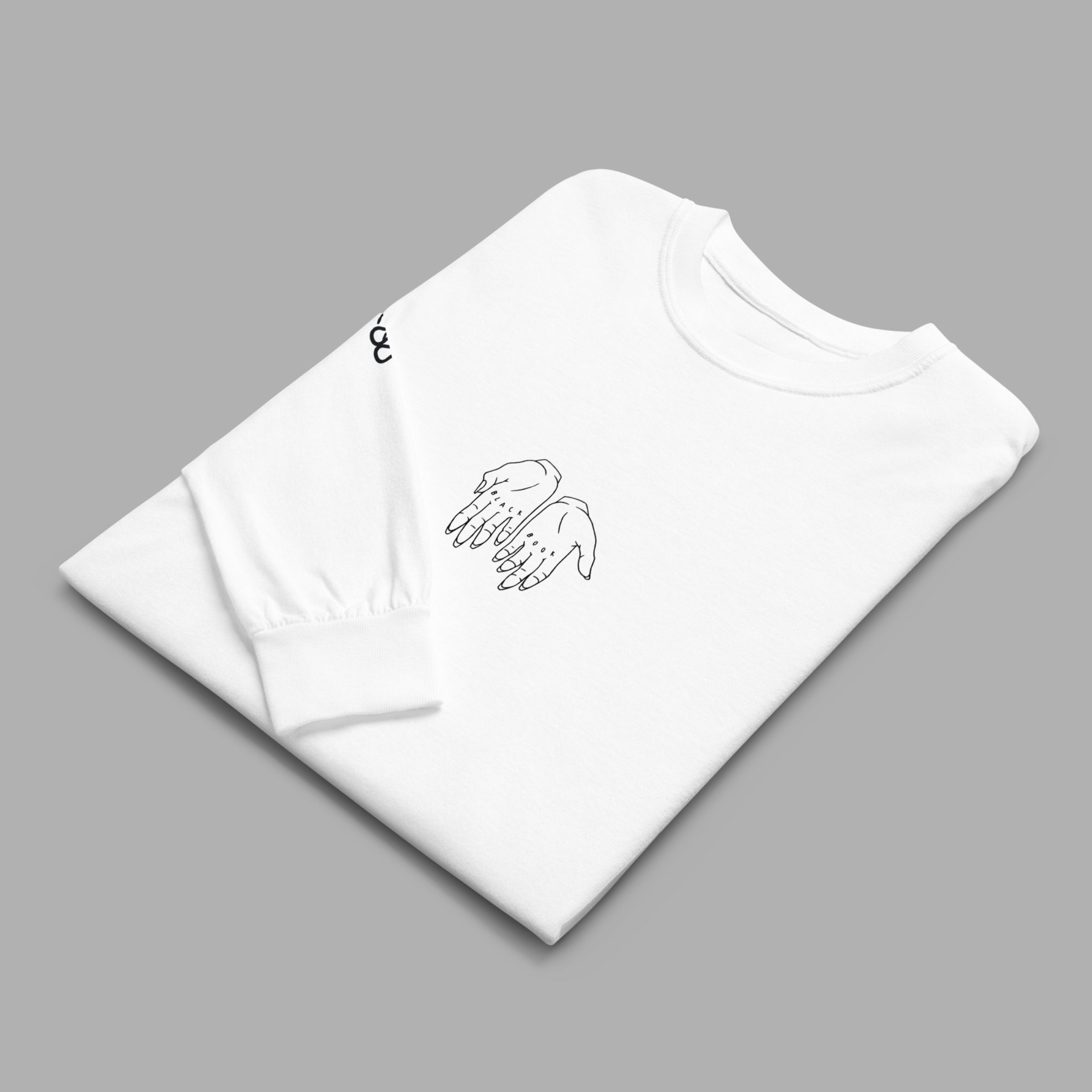 HANDS LONG SLEEVE - WHITE / BLACK - "TRADITIONAL FIT"