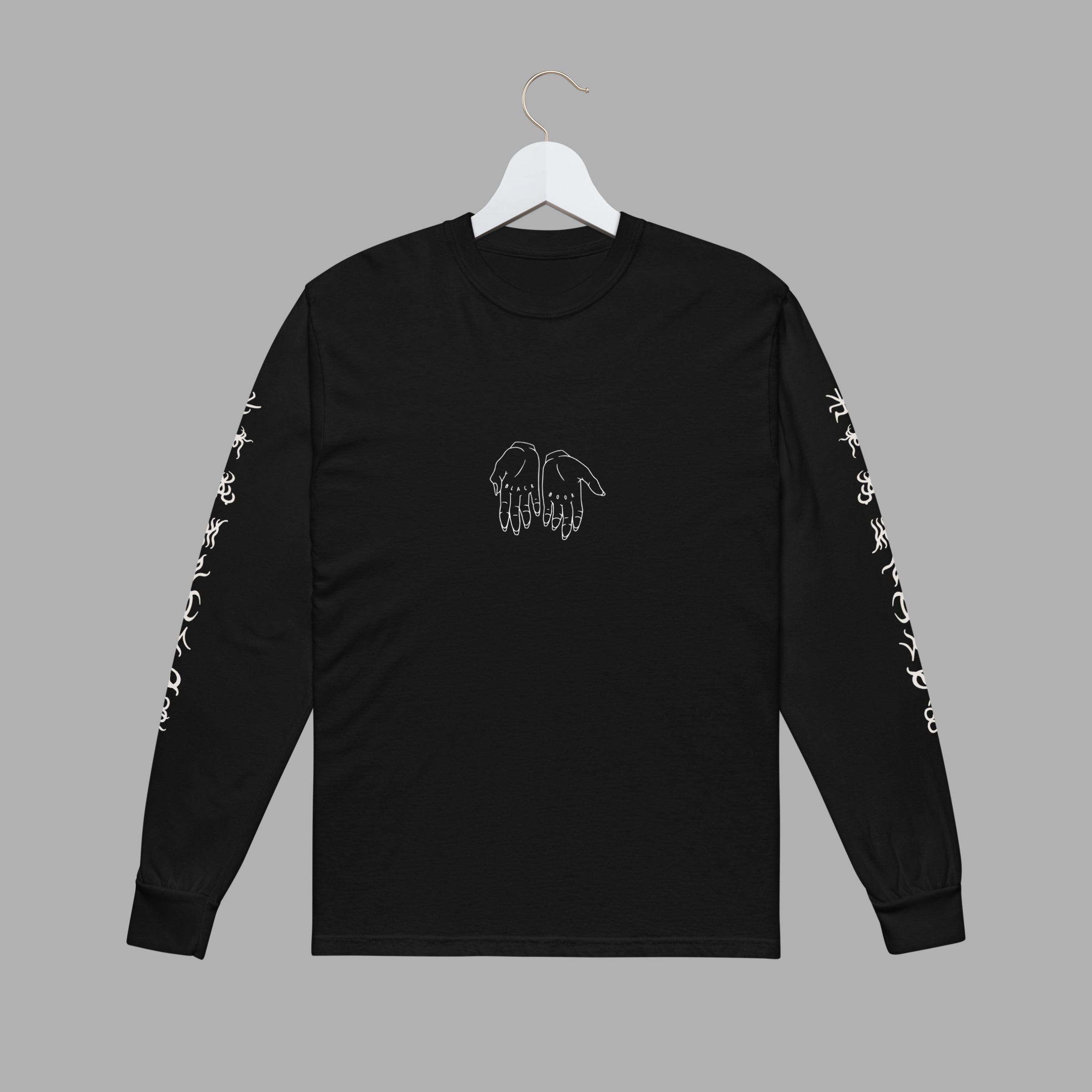 HANDS LONG SLEEVE - BLACK / WHITE - "TRADITIONAL FIT"