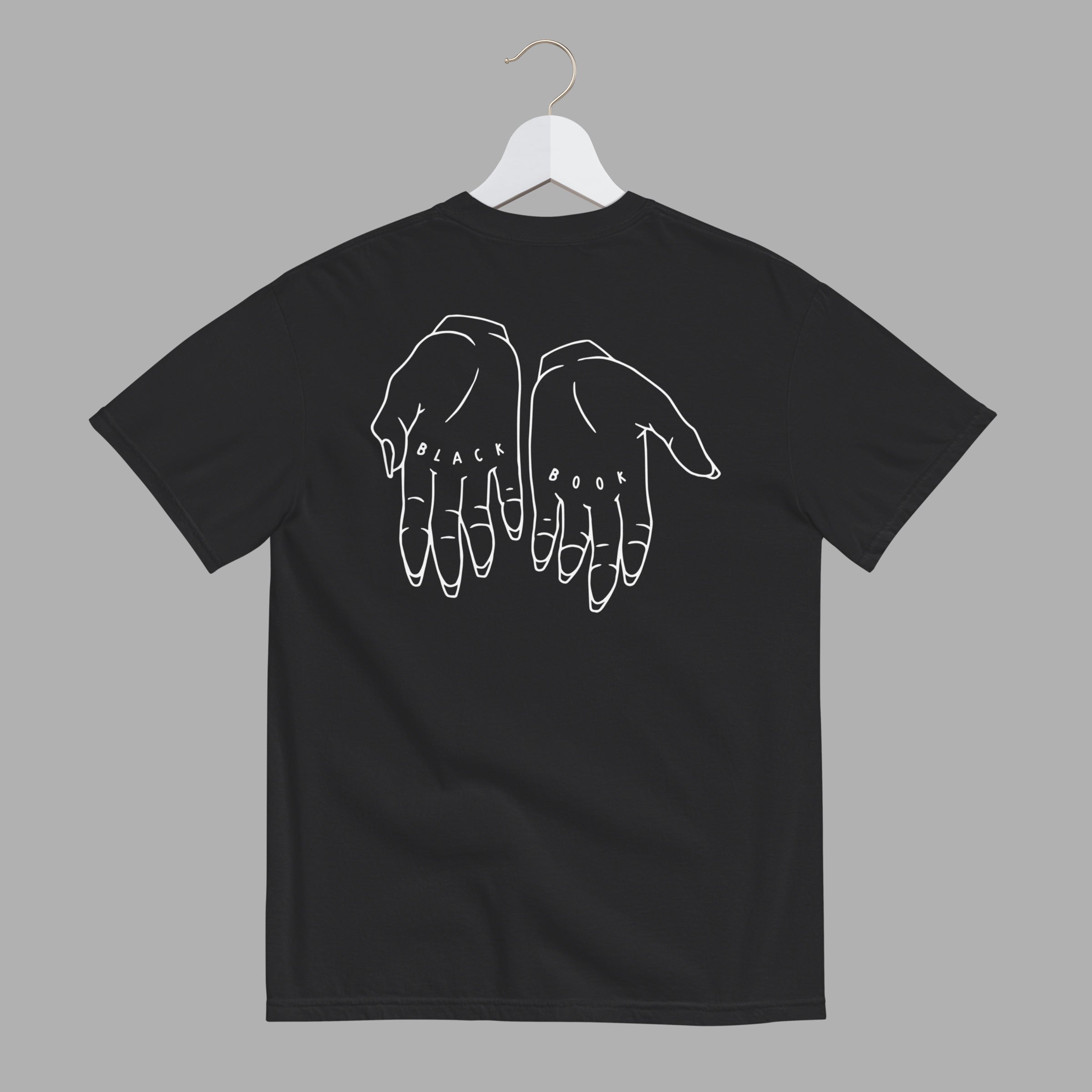 HANDS TEE - BLACK / WHITE - "TRADITIONAL FIT"