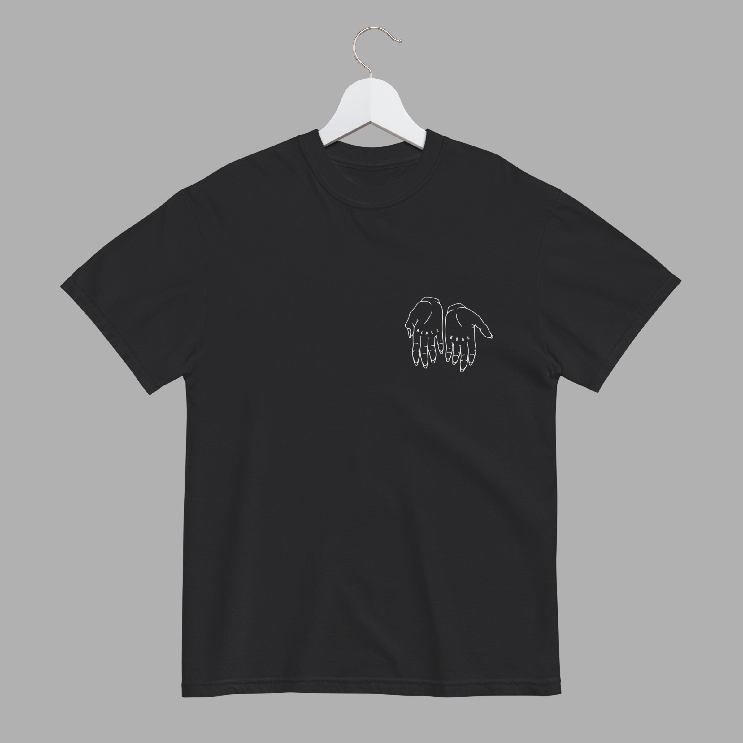 HANDS TEE - BLACK / WHITE - "TRADITIONAL FIT"