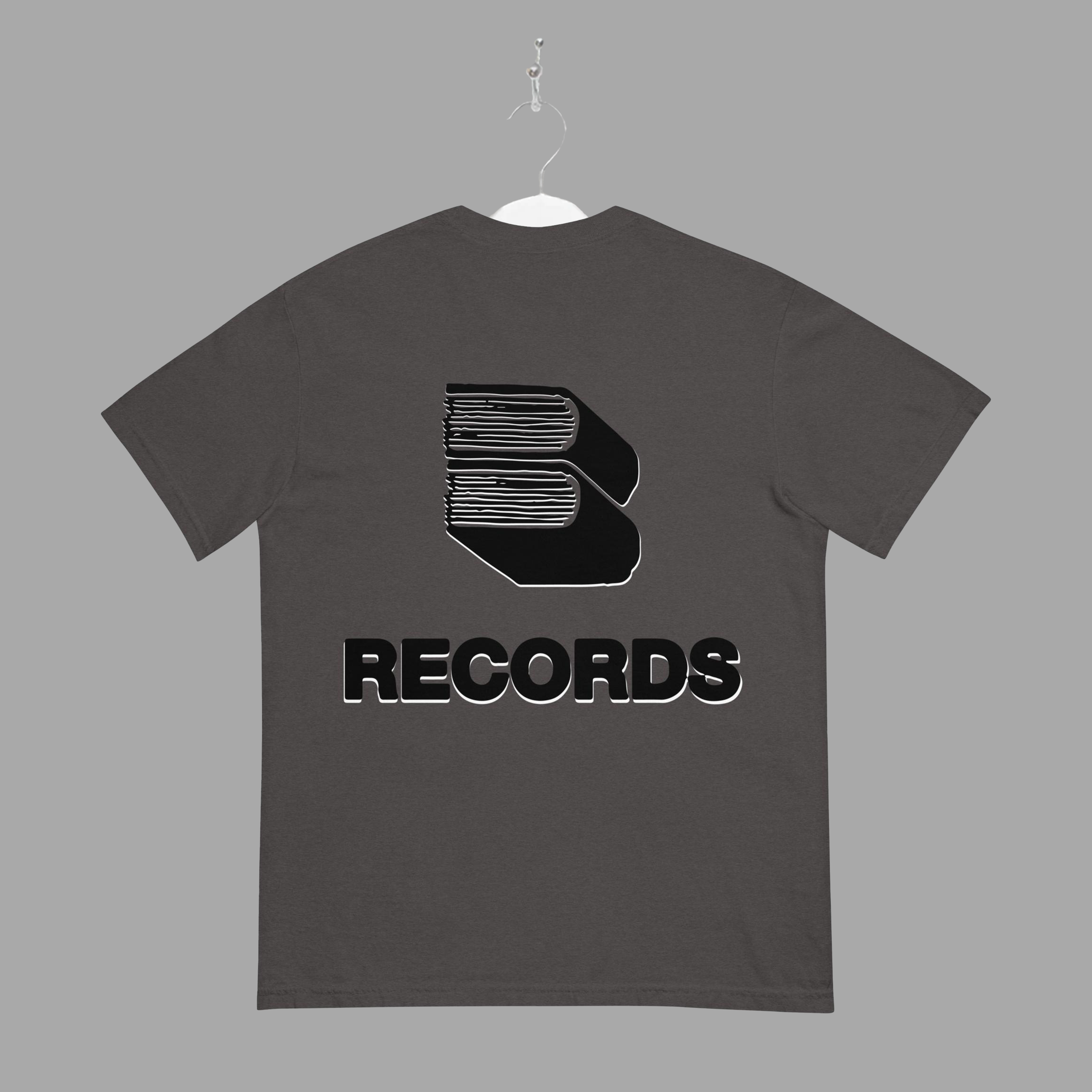 RECORDS - TEE - Black - "TRADITIONAL FIT"