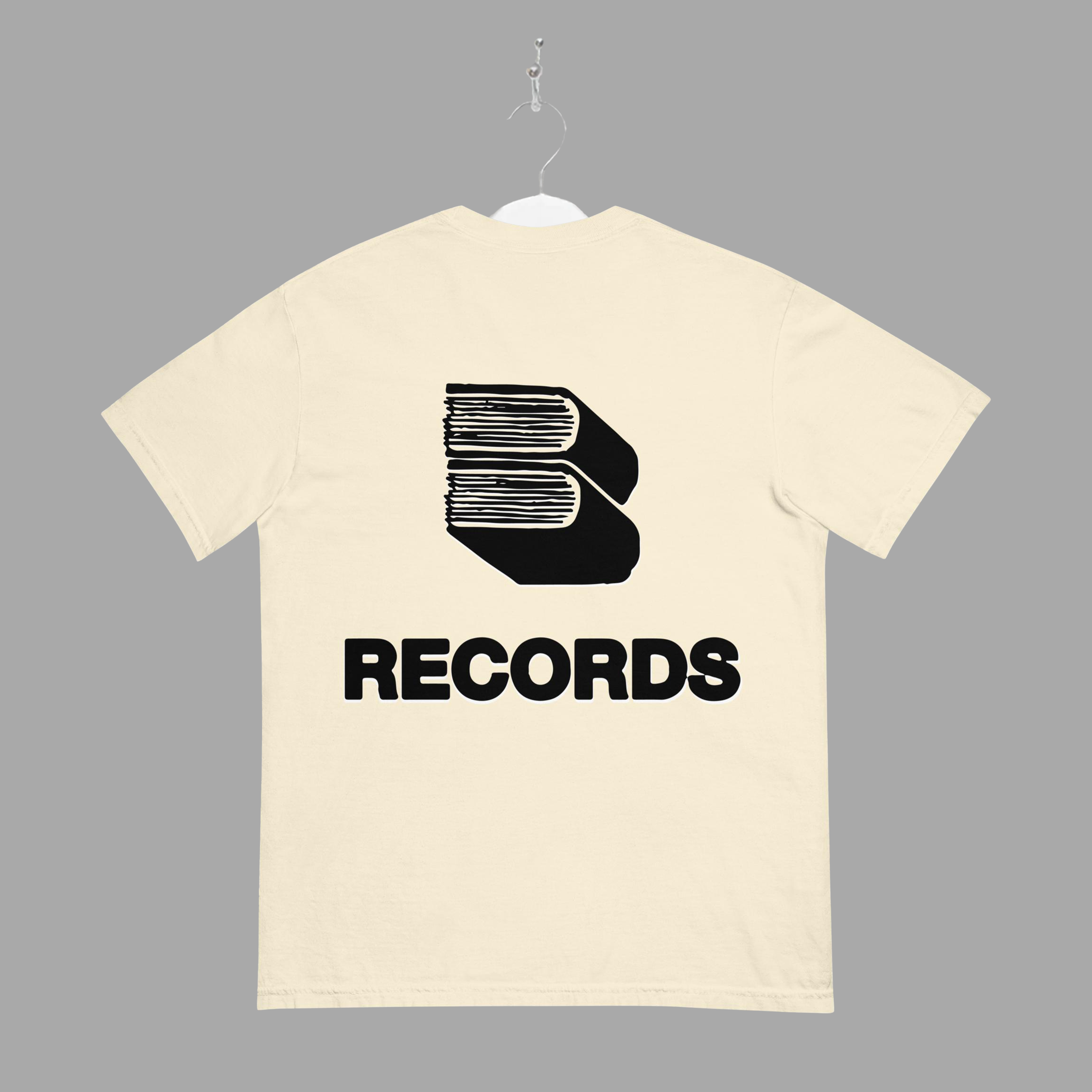 RECORDS - TEE - Black - "TRADITIONAL FIT"