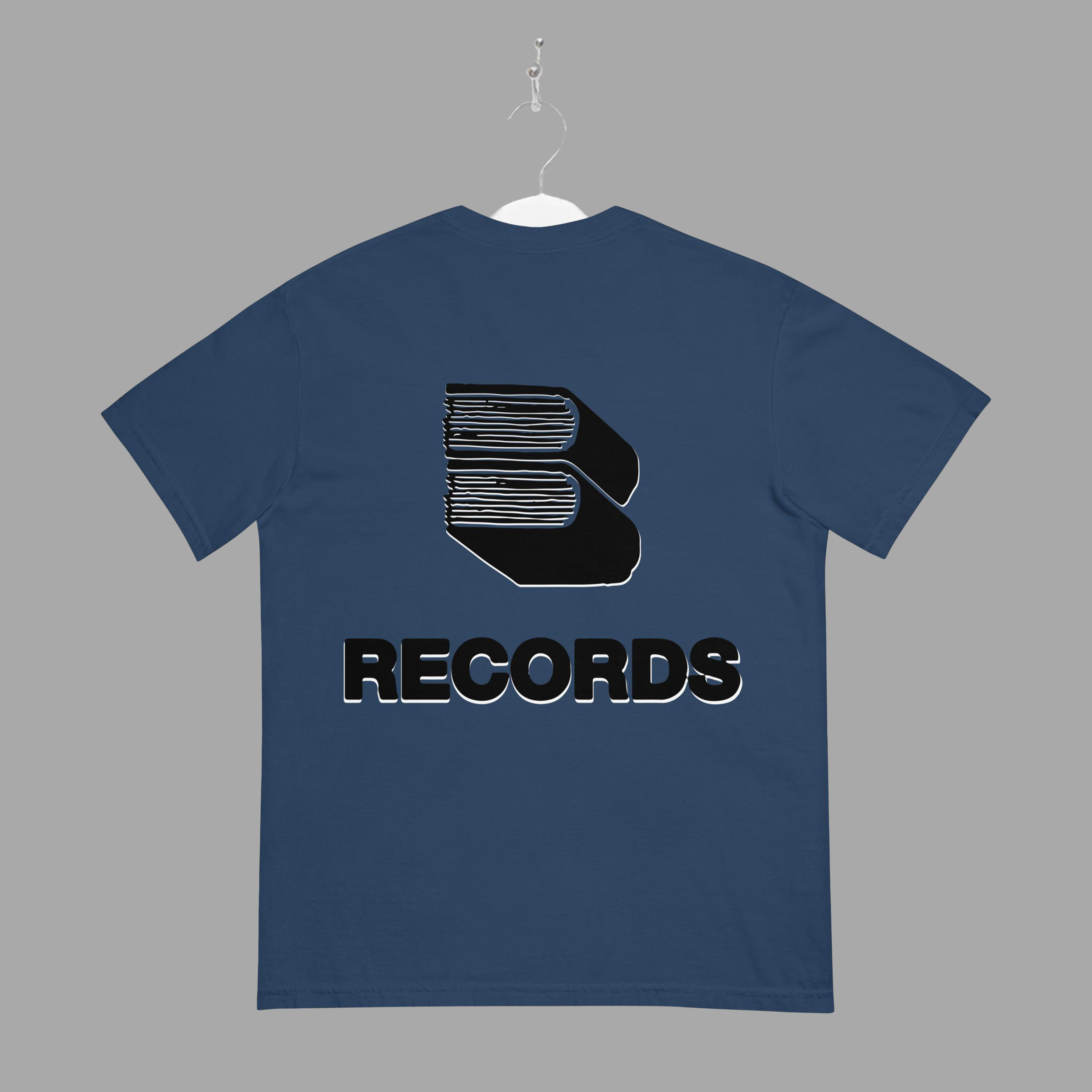 RECORDS - TEE - Black - "TRADITIONAL FIT"
