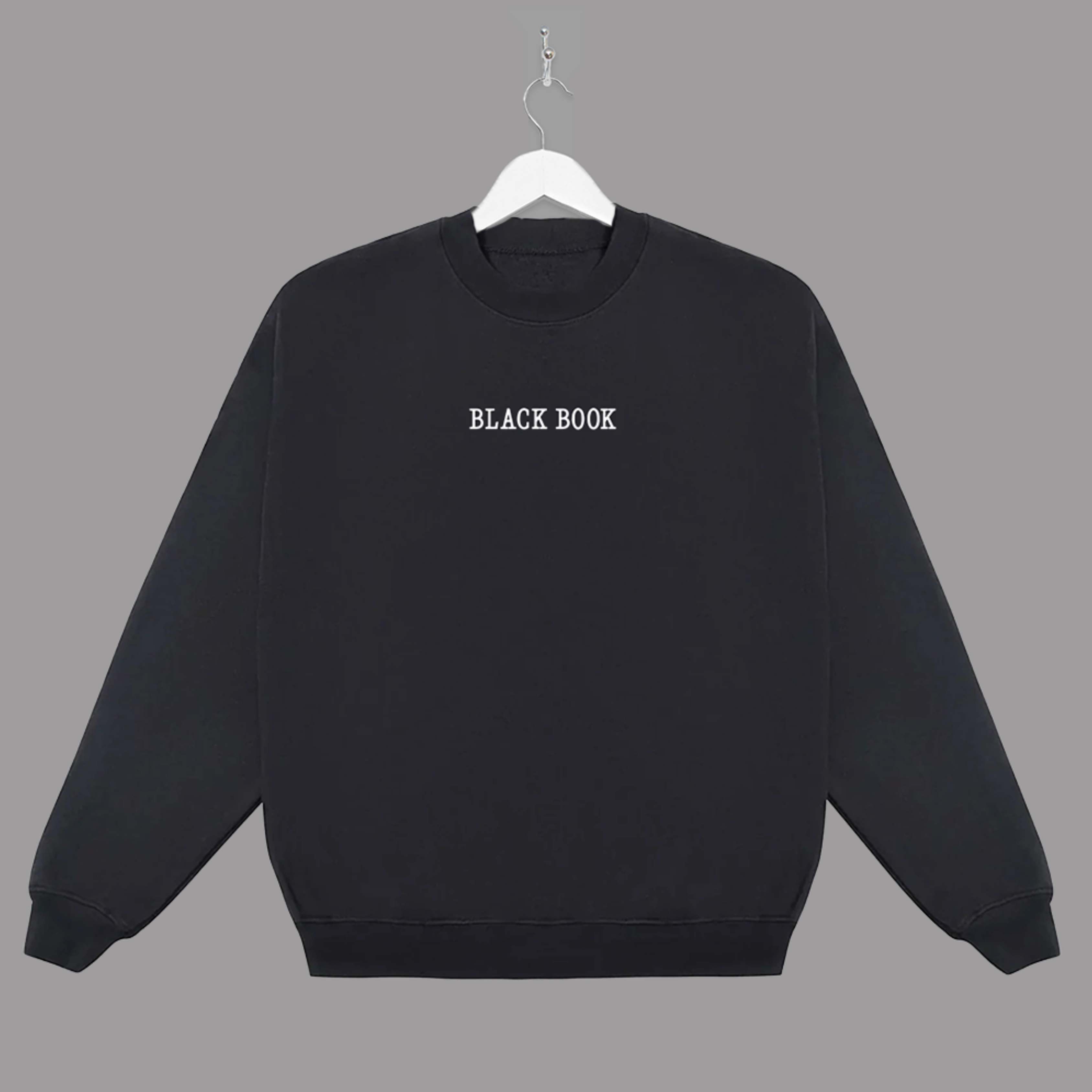 THERMAL HANDS CREWNECK (JET BLACK) - "PREMIUM-BOX FIT"