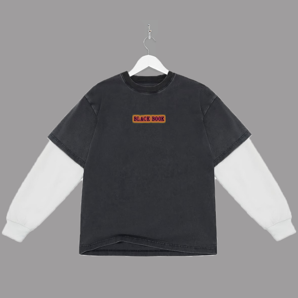 THERMAL HANDS 2FER LONGSLEEVE (VINTAGE BLACK/WHITE) -"PREMIUM-BOX FIT"