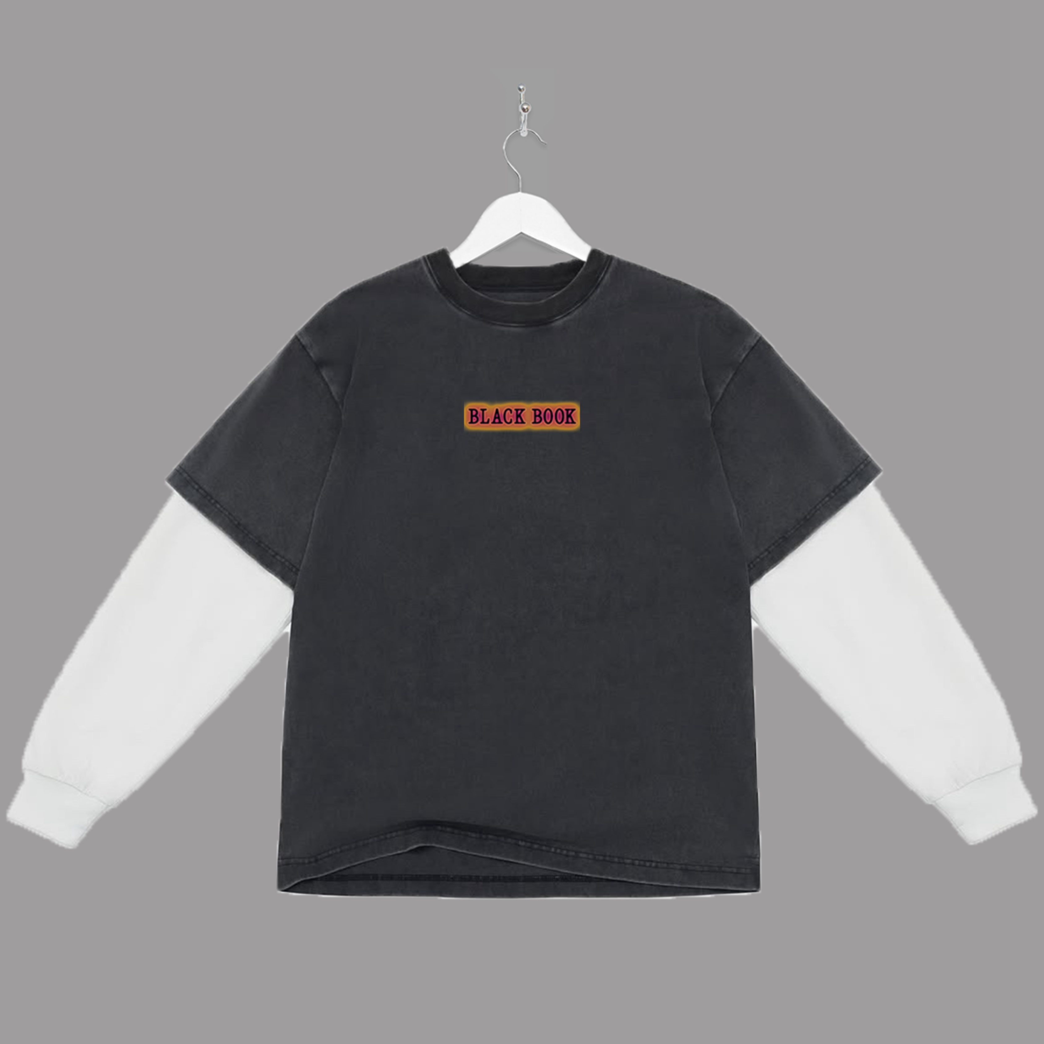 THERMAL HANDS 2FER LONGSLEEVE (VINTAGE BLACK/WHITE) -"PREMIUM-BOX FIT"