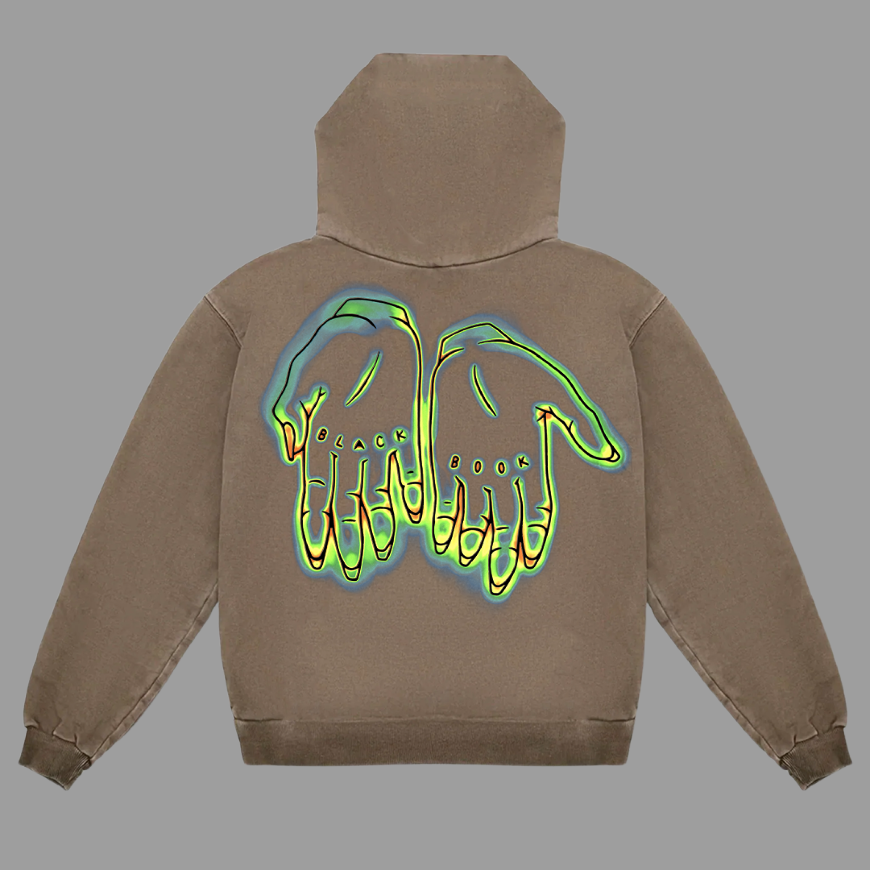 THERMAL HANDS HOODIE (BROWN) - "PREMIUM-BOX FIT"