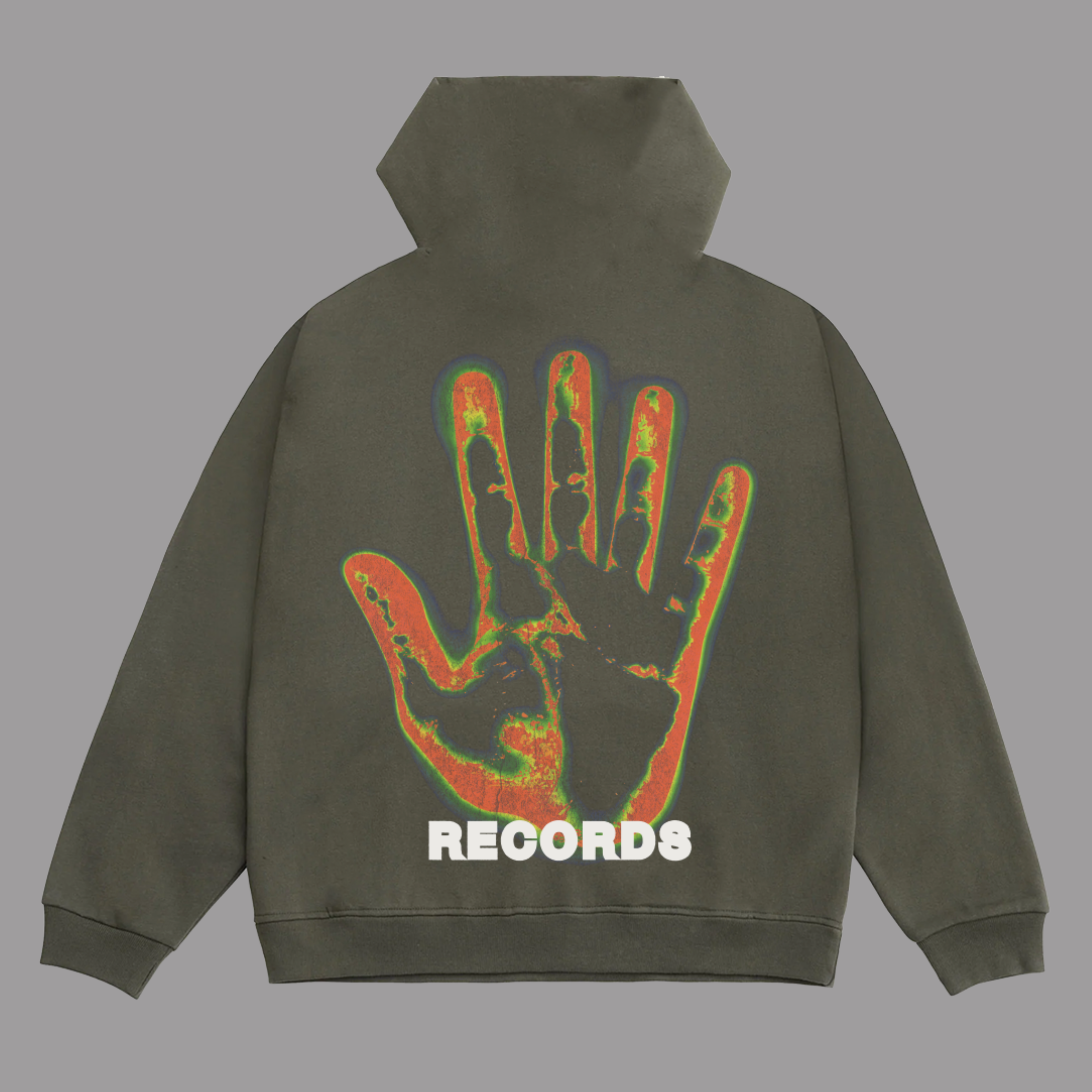 THERMAL HANDS HOODIE (BELUGA CHARCOAL) - "PREMIUM-BOX FIT"