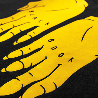 "PREMIUM" OVERSIZED HANDS TEE - GOLD/BLACK
