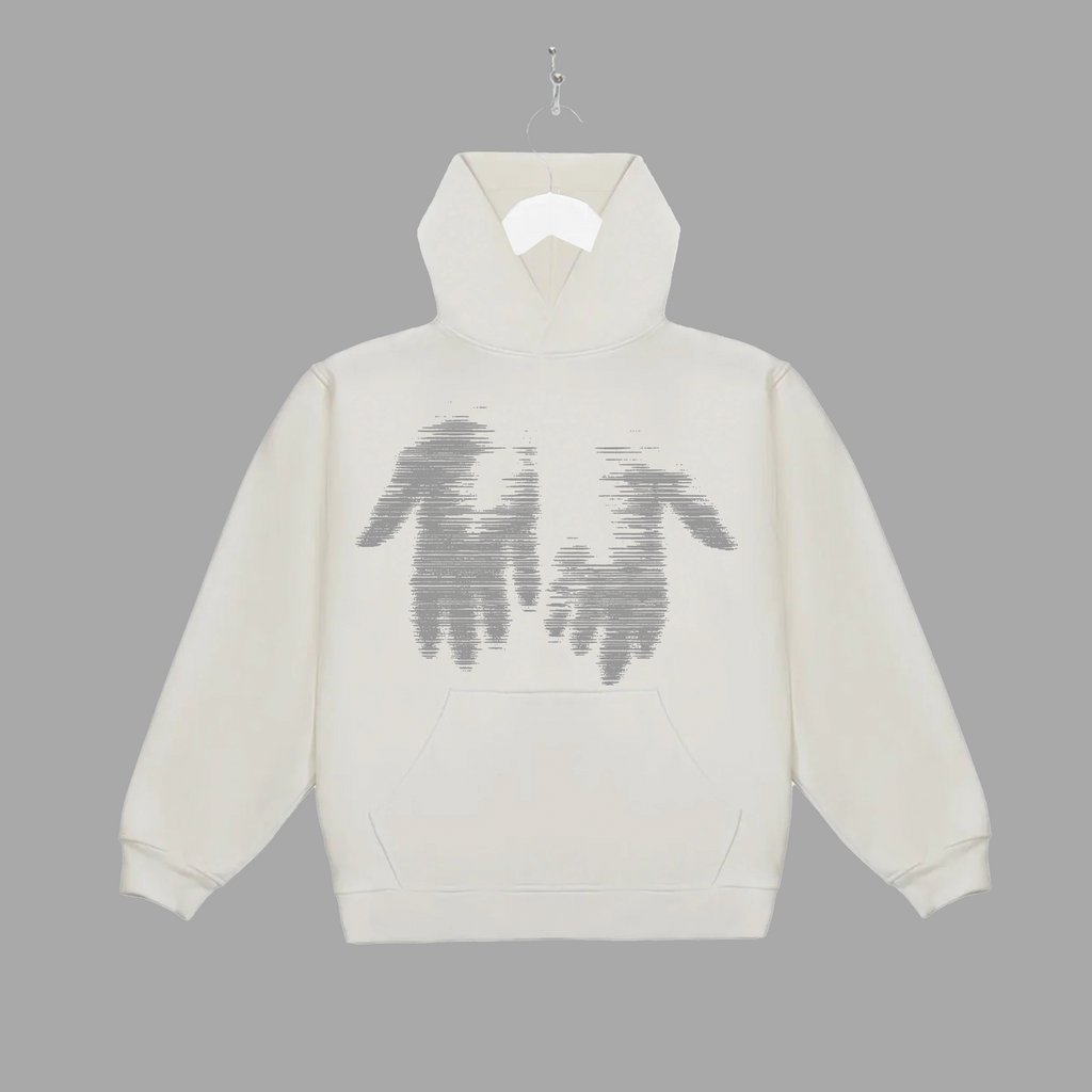 THE MESSAGE FADED - GREY - HOODIE - "PREMIUM BOX-FIT"