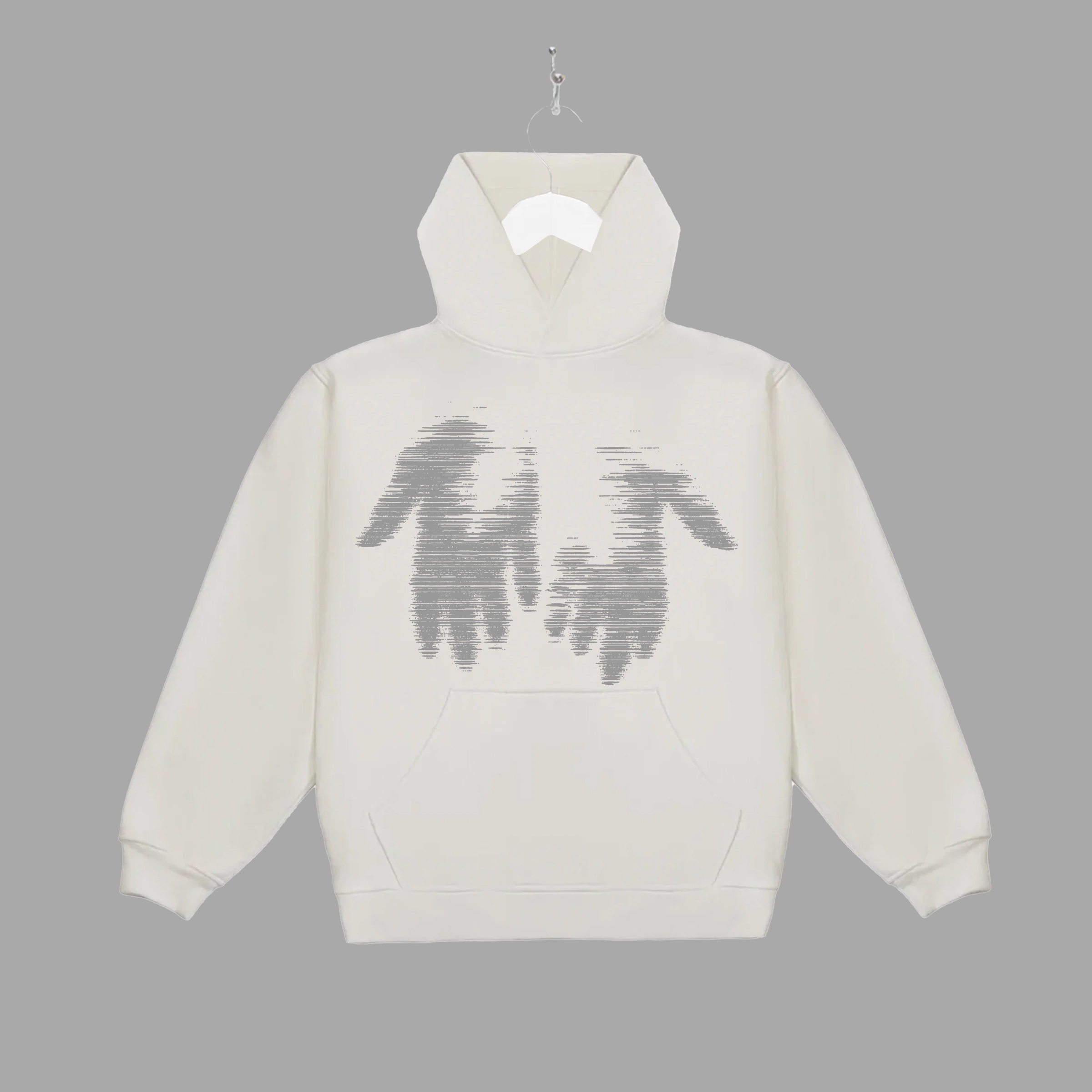 THE MESSAGE FADED - GREY - HOODIE - "PREMIUM BOX-FIT"