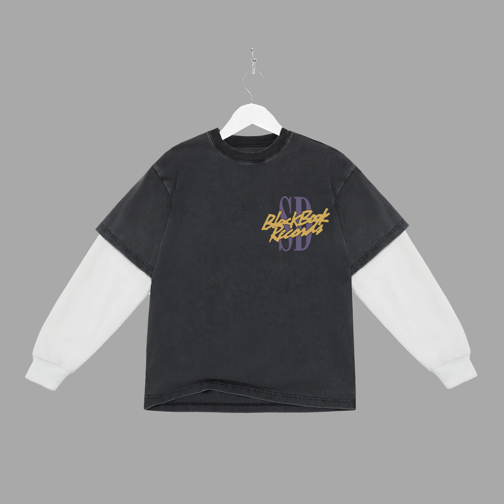 SAN DIEGO - BLACK BOOK - CRAB - 2FER LONG SLEEVE - VINTAGE BLACK/WHITE