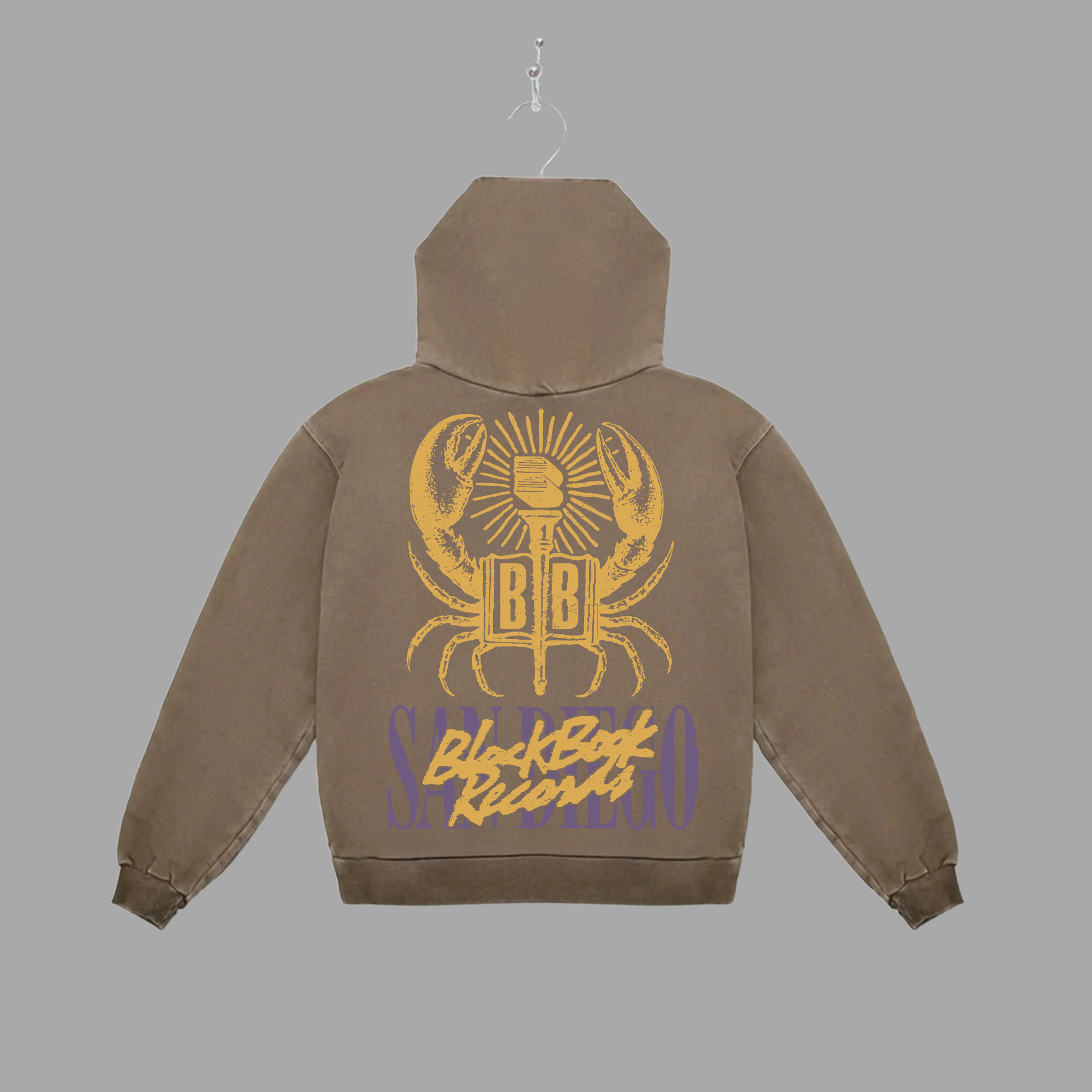 SAN DIEGO BLACK BOOK CRAB HOODIE