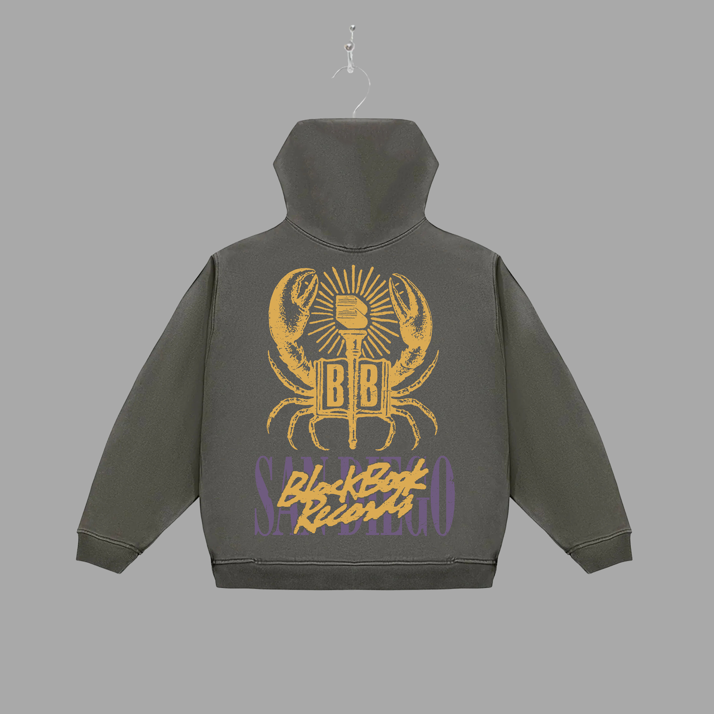 SAN DIEGO BLACK BOOK CRAB HOODIE