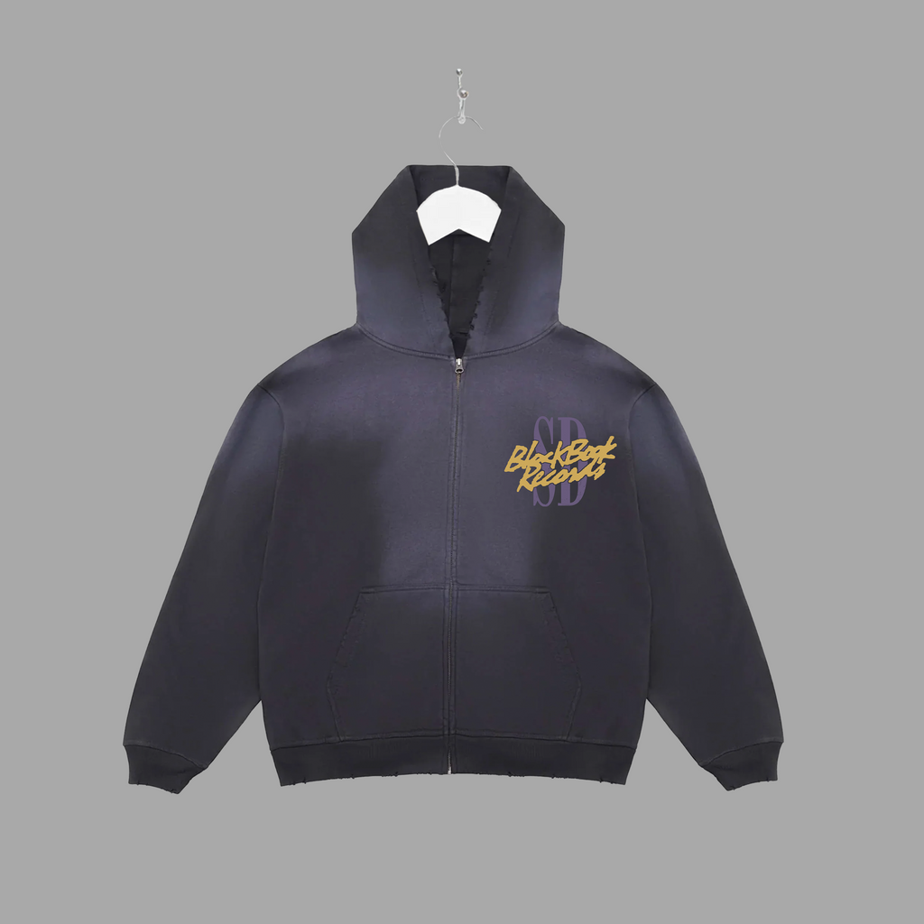 SAN DIEGO BLACK BOOK CRAB ZIP-UP HOODIE