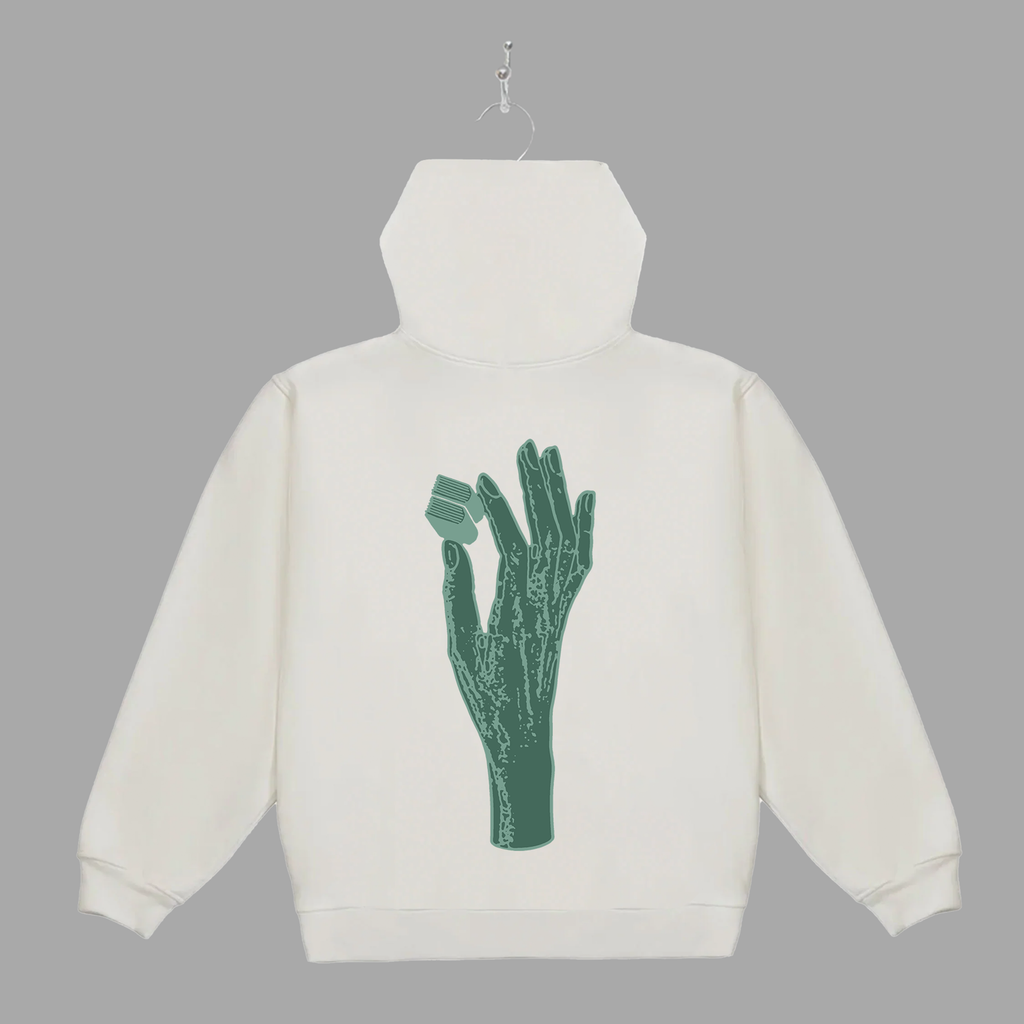 B HAND - GREEN - HOODIE - "PREMIUM-BOX FIT"