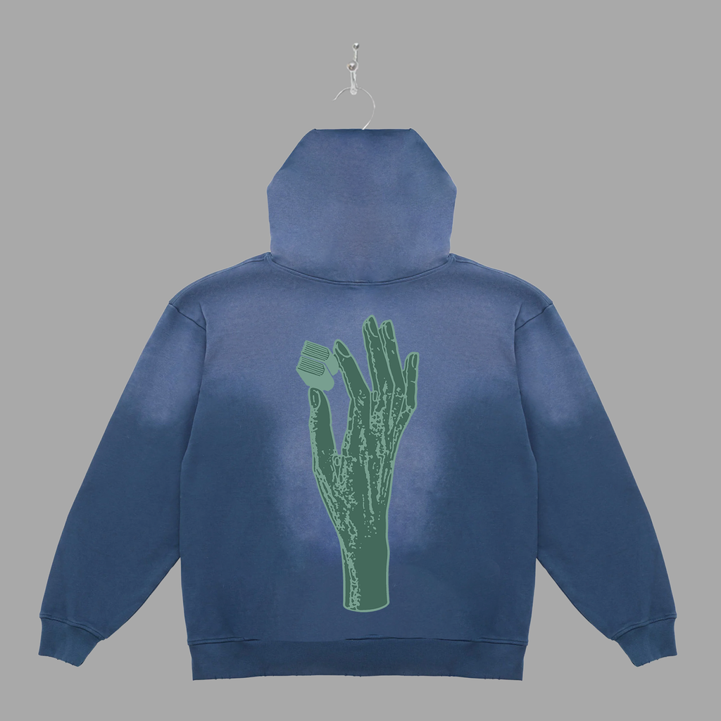 B HAND - GREEN - HOODIE - "PREMIUM-BOX FIT"