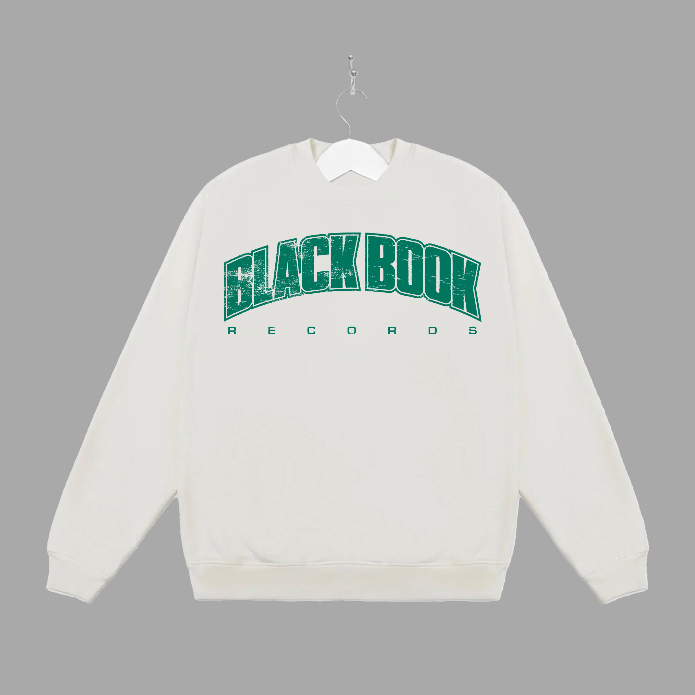 BLACK BOOK UNI - GREEN - CREWNECK - "PREMIUM-BOX FIT"