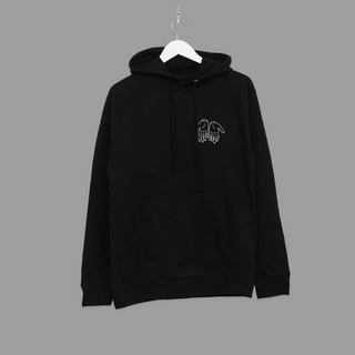 "TRADITIONAL FIT" HANDS HOODIE - BLACK/WHITE