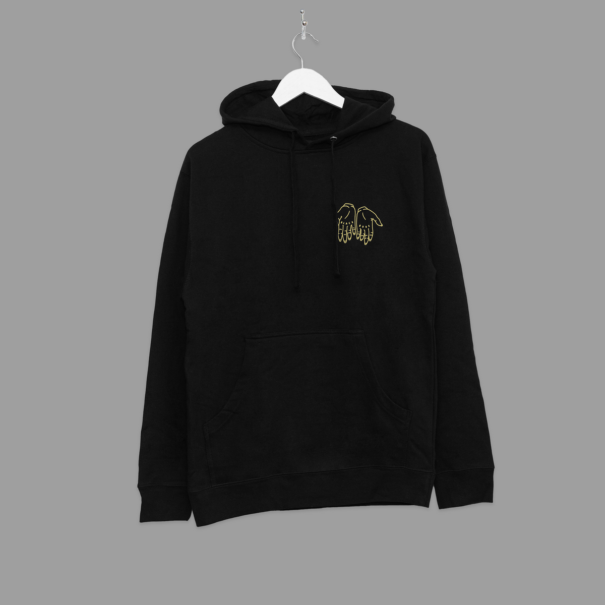 HANDS HOODIE- GOLD/ BLACK - "TRADITIONAL FIT"
