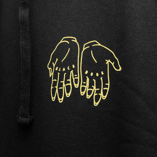"TRADITIONAL FIT" HANDS HOODIE- GOLD/ BLACK