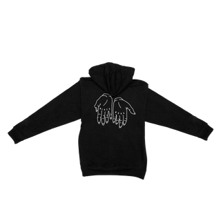 "TRADITIONAL FIT" HANDS HOODIE - BLACK/WHITE