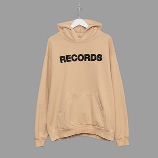 "PREMIUM" OVERSIZED RECORDS HOODIE - TAN