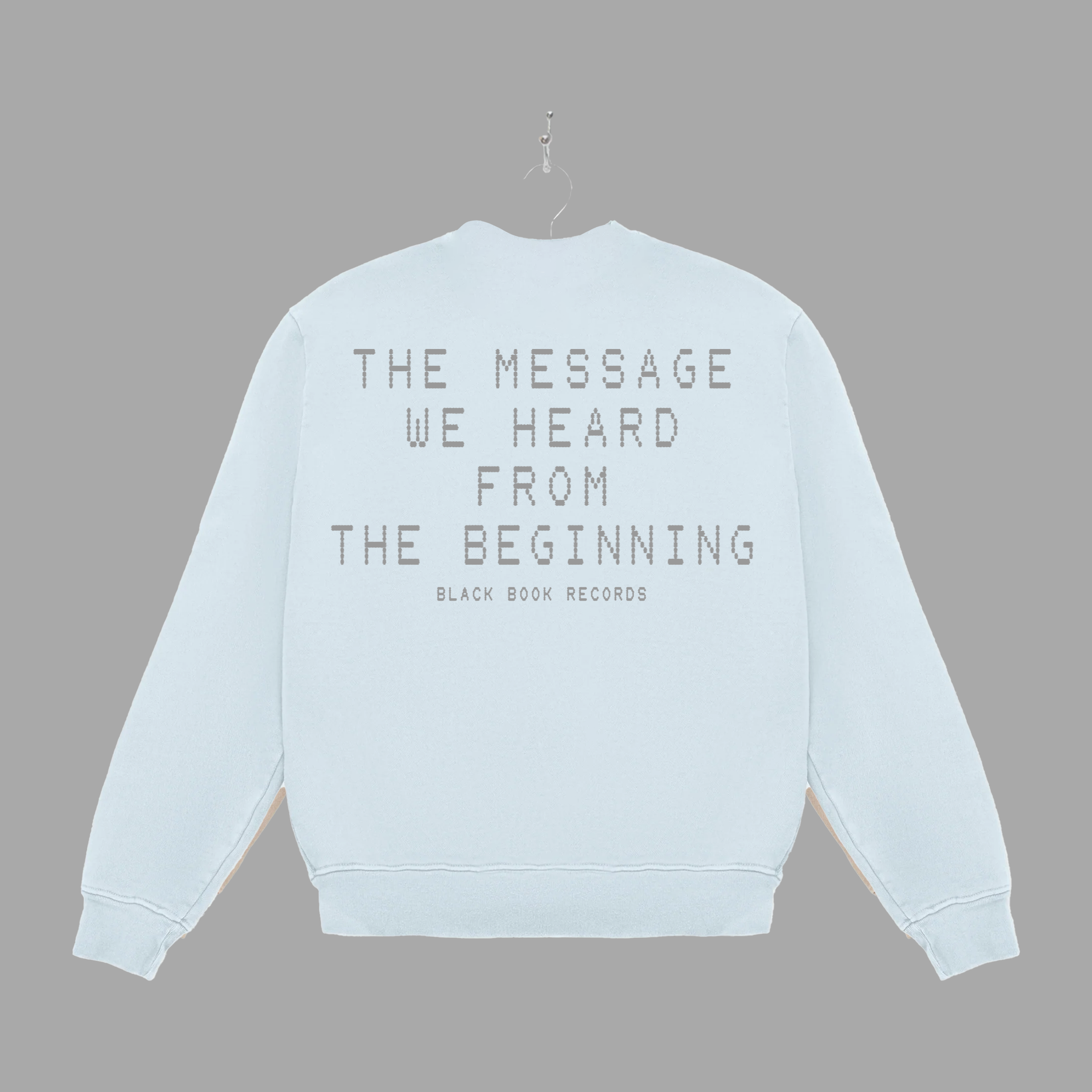 THE MESSAGE FADED - GREY - CREWNECK -"PREMIUM-BOX FIT"