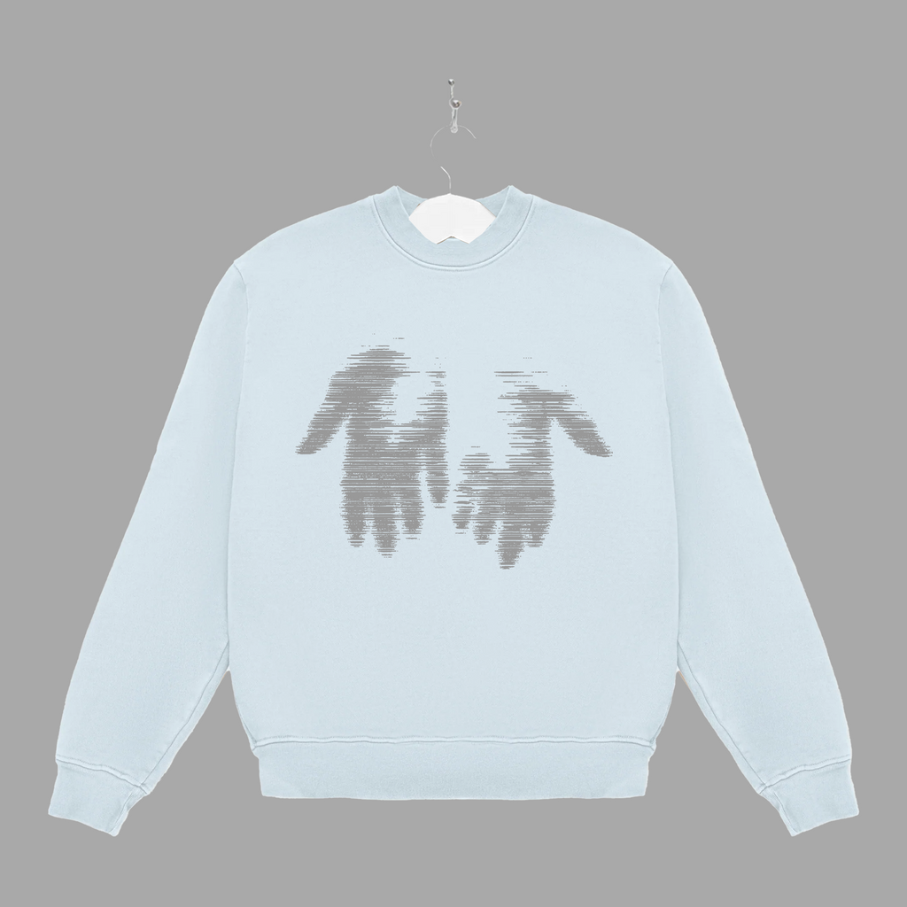 THE MESSAGE FADED - GREY - CREWNECK -"PREMIUM-BOX FIT"