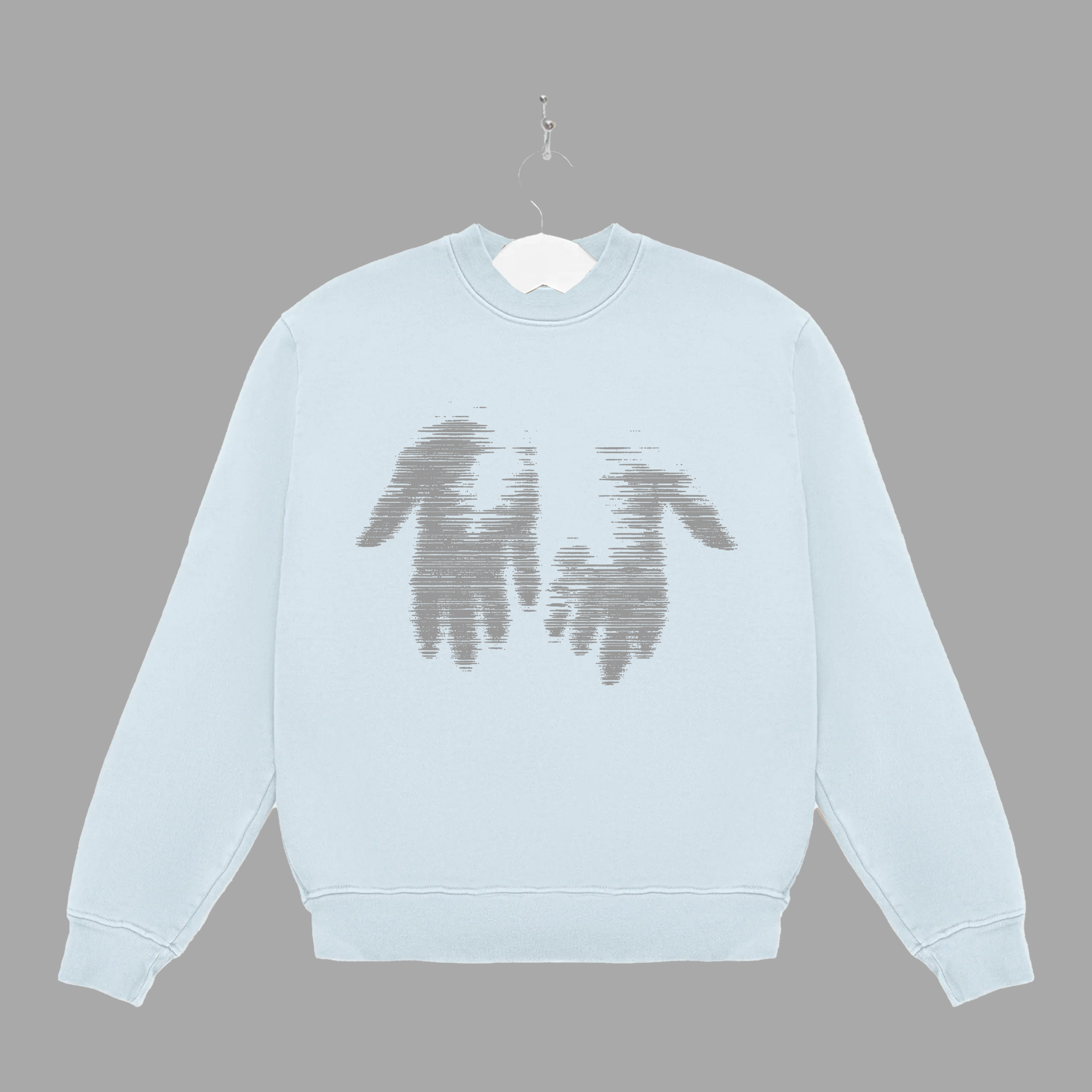 THE MESSAGE FADED - GREY - CREWNECK -"PREMIUM-BOX FIT"