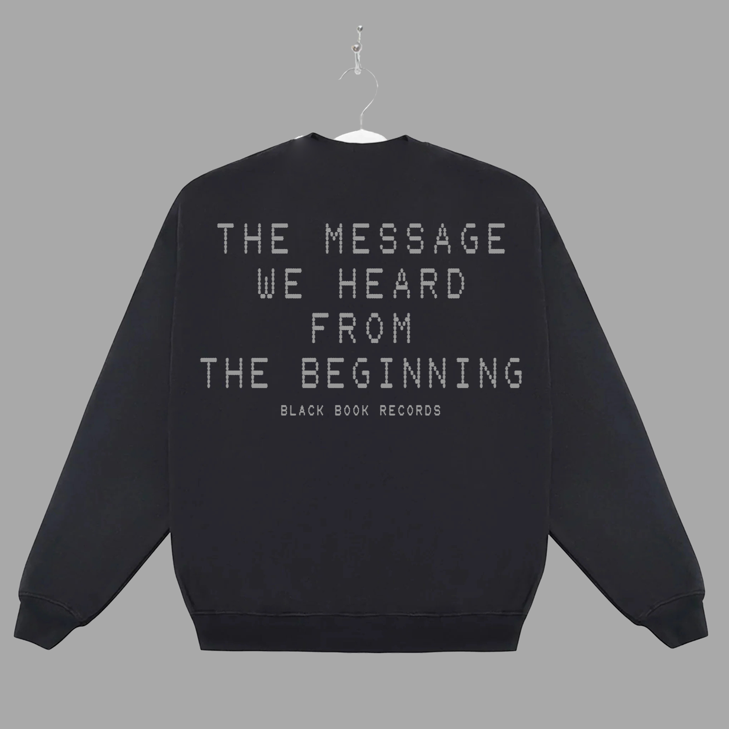 THE MESSAGE FADED - GREY - CREWNECK -"PREMIUM-BOX FIT"