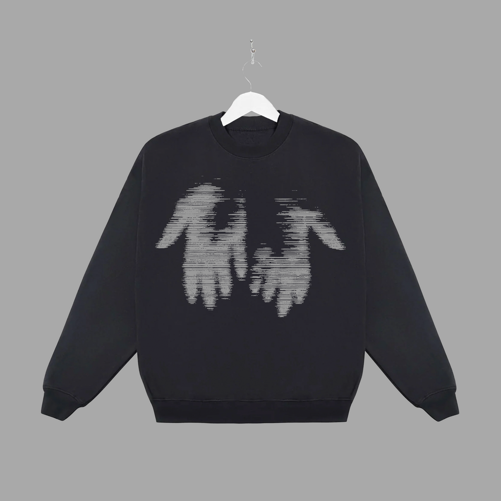 THE MESSAGE FADED - GREY - CREWNECK -"PREMIUM-BOX FIT"