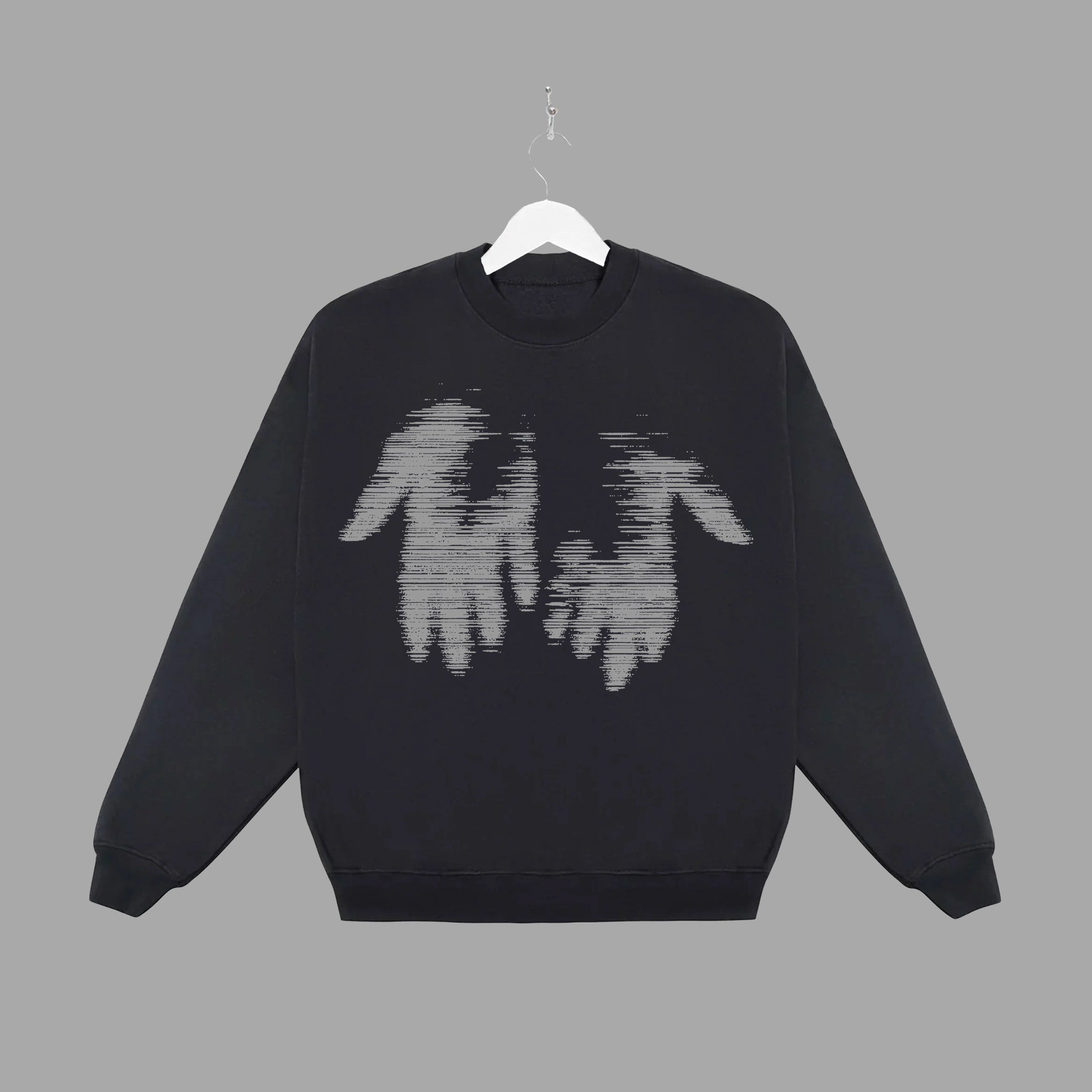 THE MESSAGE FADED - GREY - CREWNECK -"PREMIUM-BOX FIT"