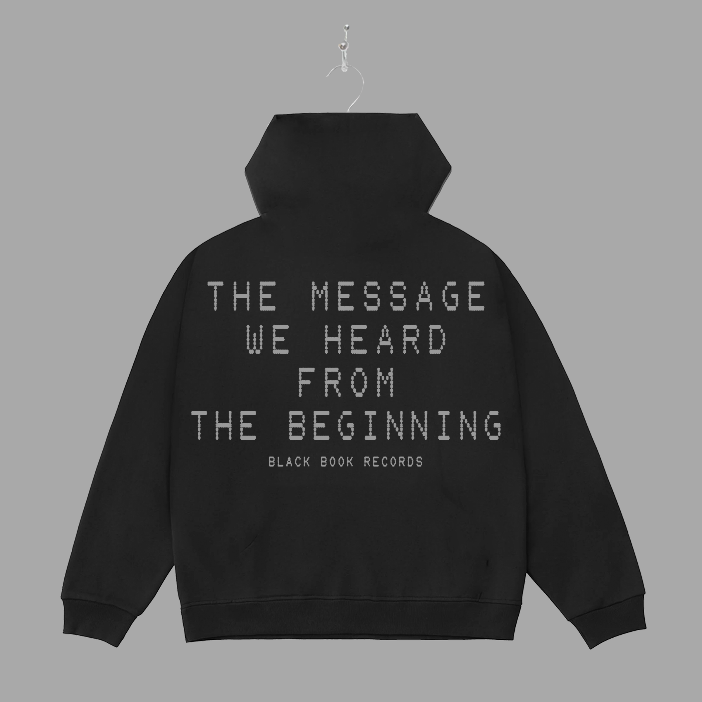 THE MESSAGE FADED - GREY - HOODIE - "PREMIUM BOX-FIT"