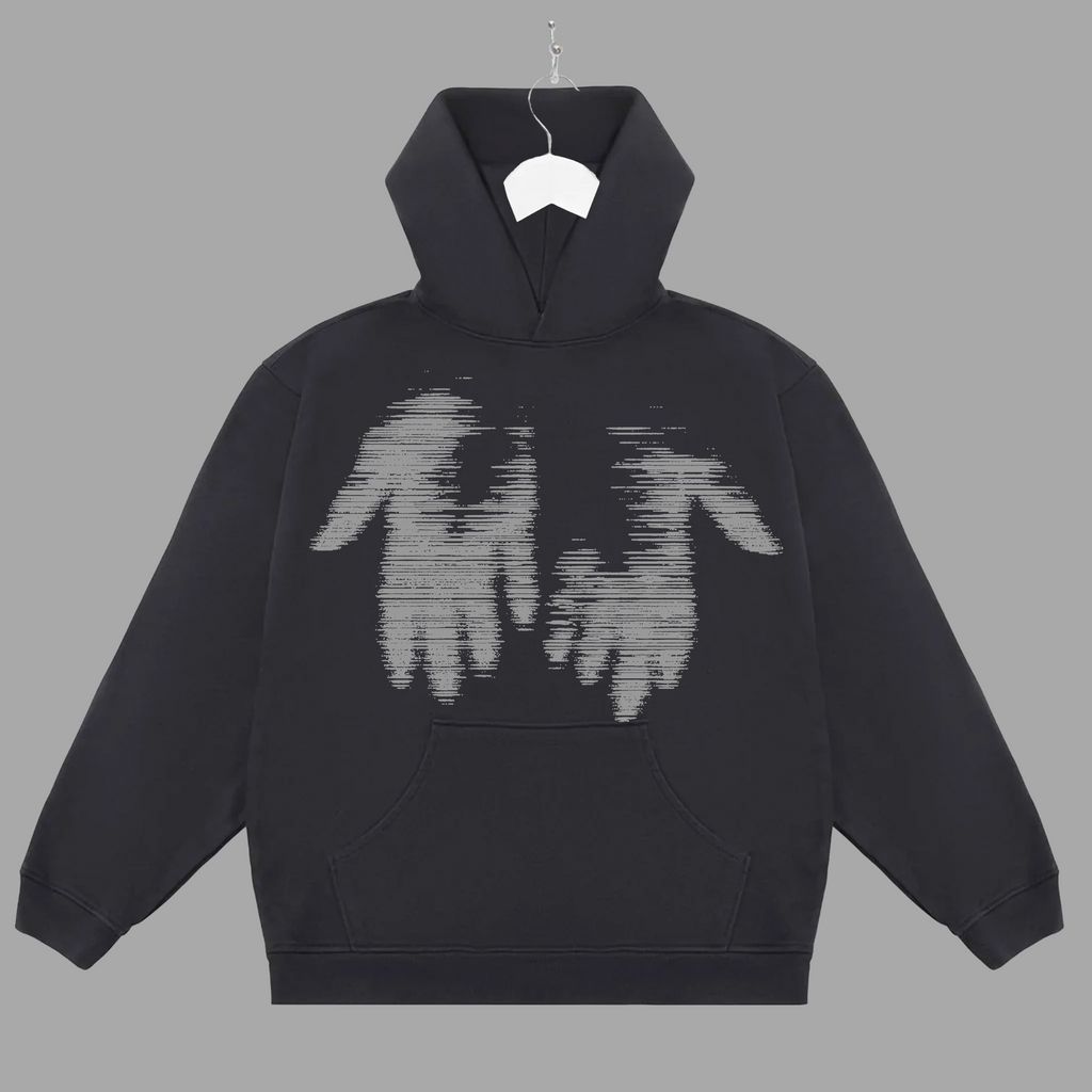 THE MESSAGE FADED - GREY - HOODIE - "PREMIUM BOX-FIT"
