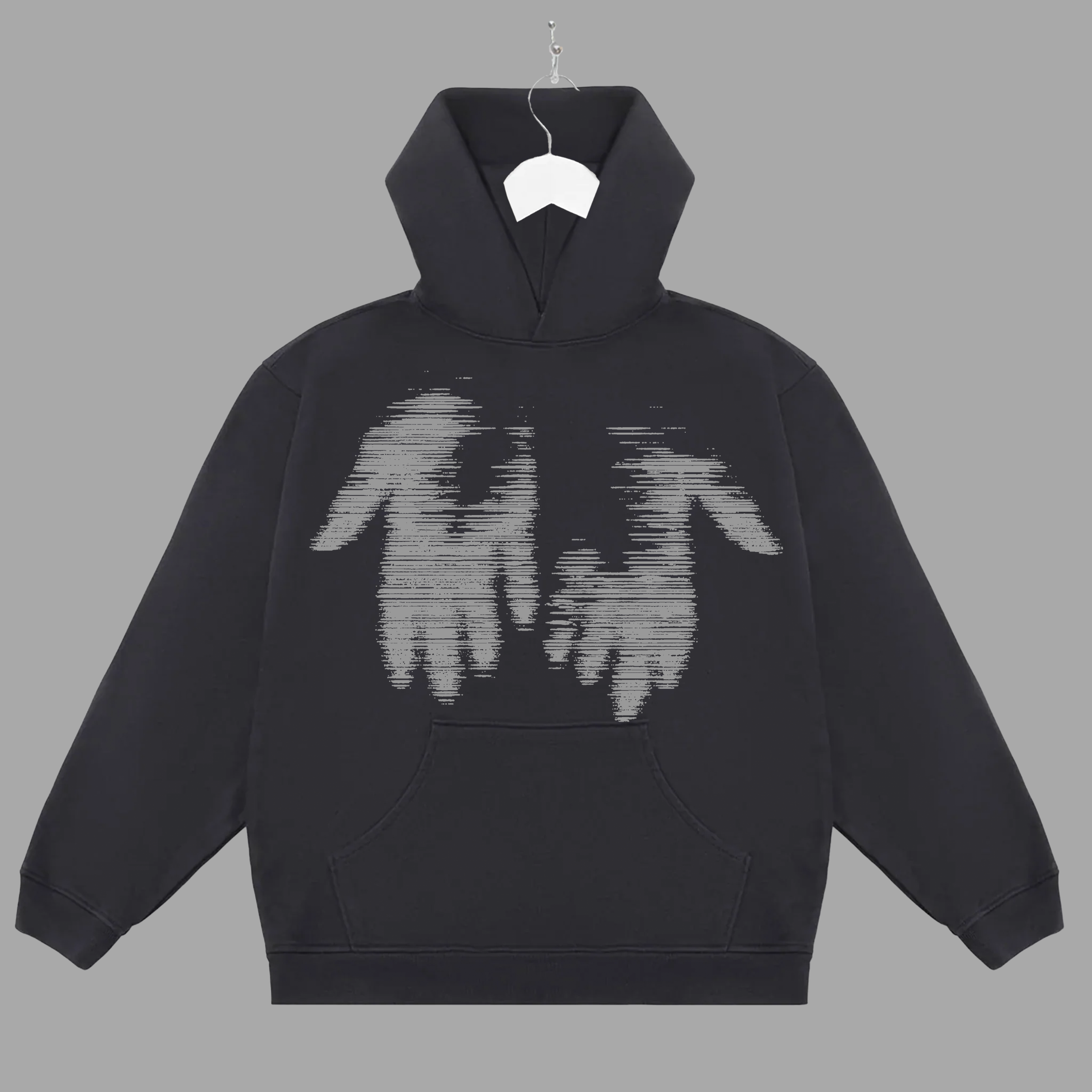 THE MESSAGE FADED - GREY - HOODIE - "PREMIUM BOX-FIT"