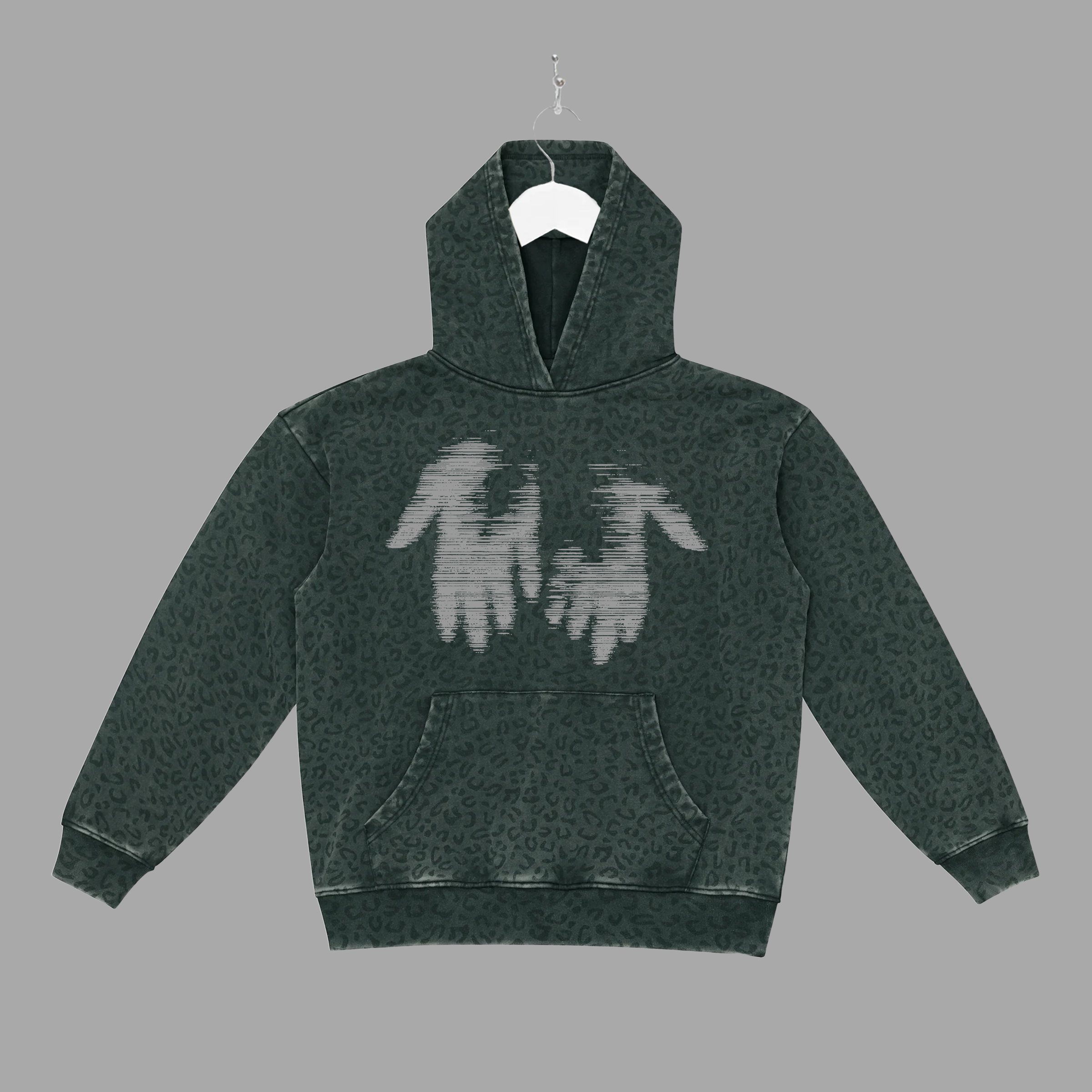 THE MESSAGE FADED - GREY - HOODIE - "PREMIUM BOX-FIT"