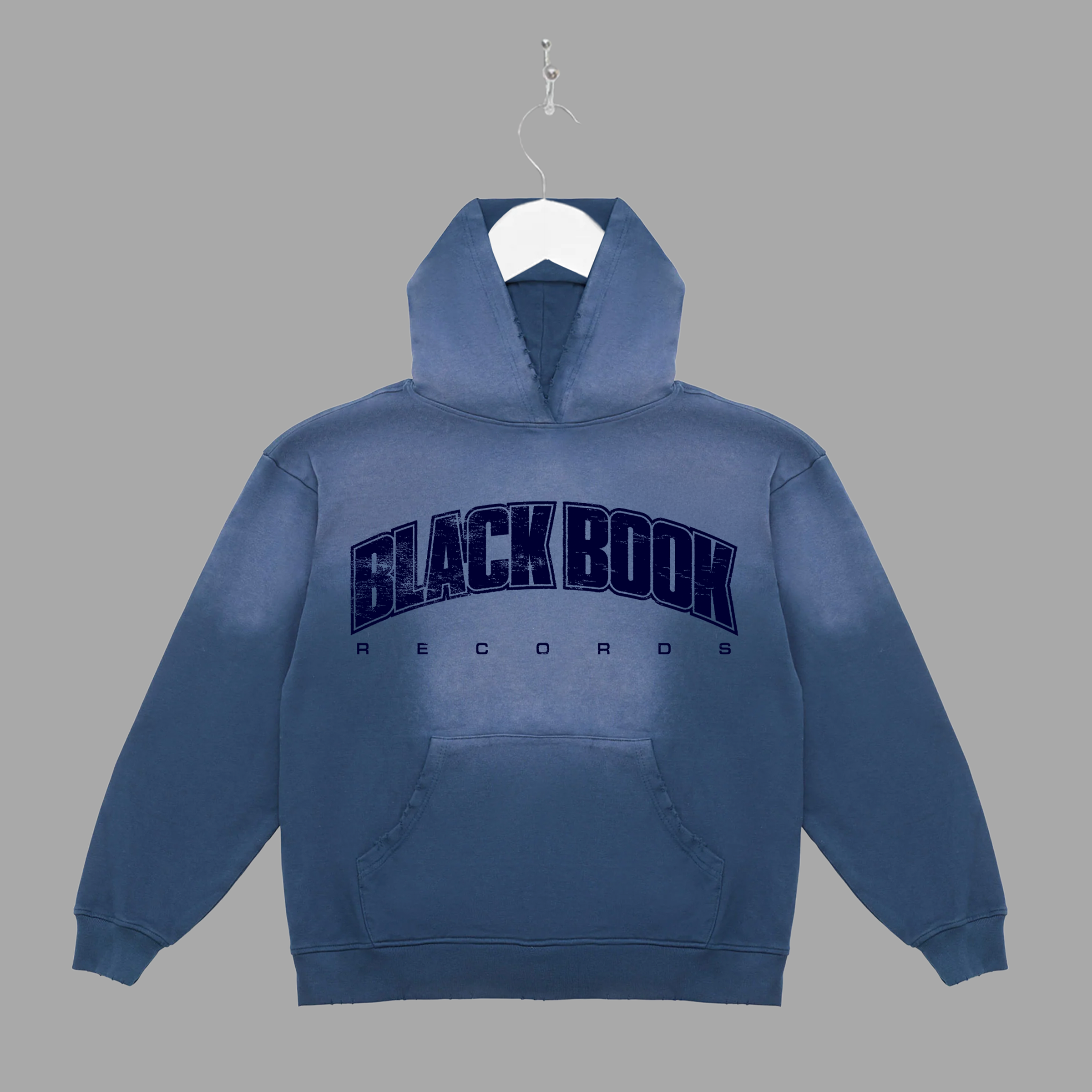 BLACK BOOK UNI - NAVY - HOODIE - "PREMIUM-BOX FIT"