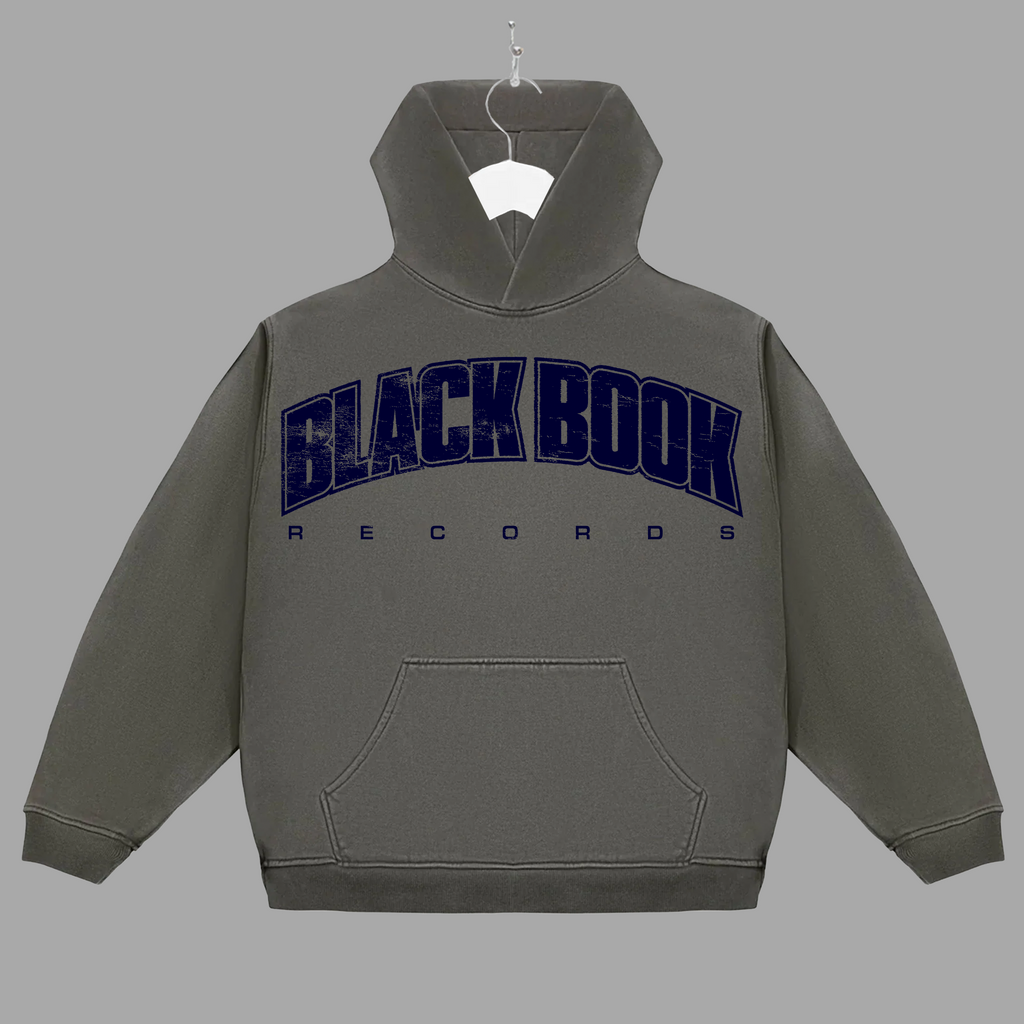 BLACK BOOK UNI - NAVY - HOODIE - "PREMIUM-BOX FIT"