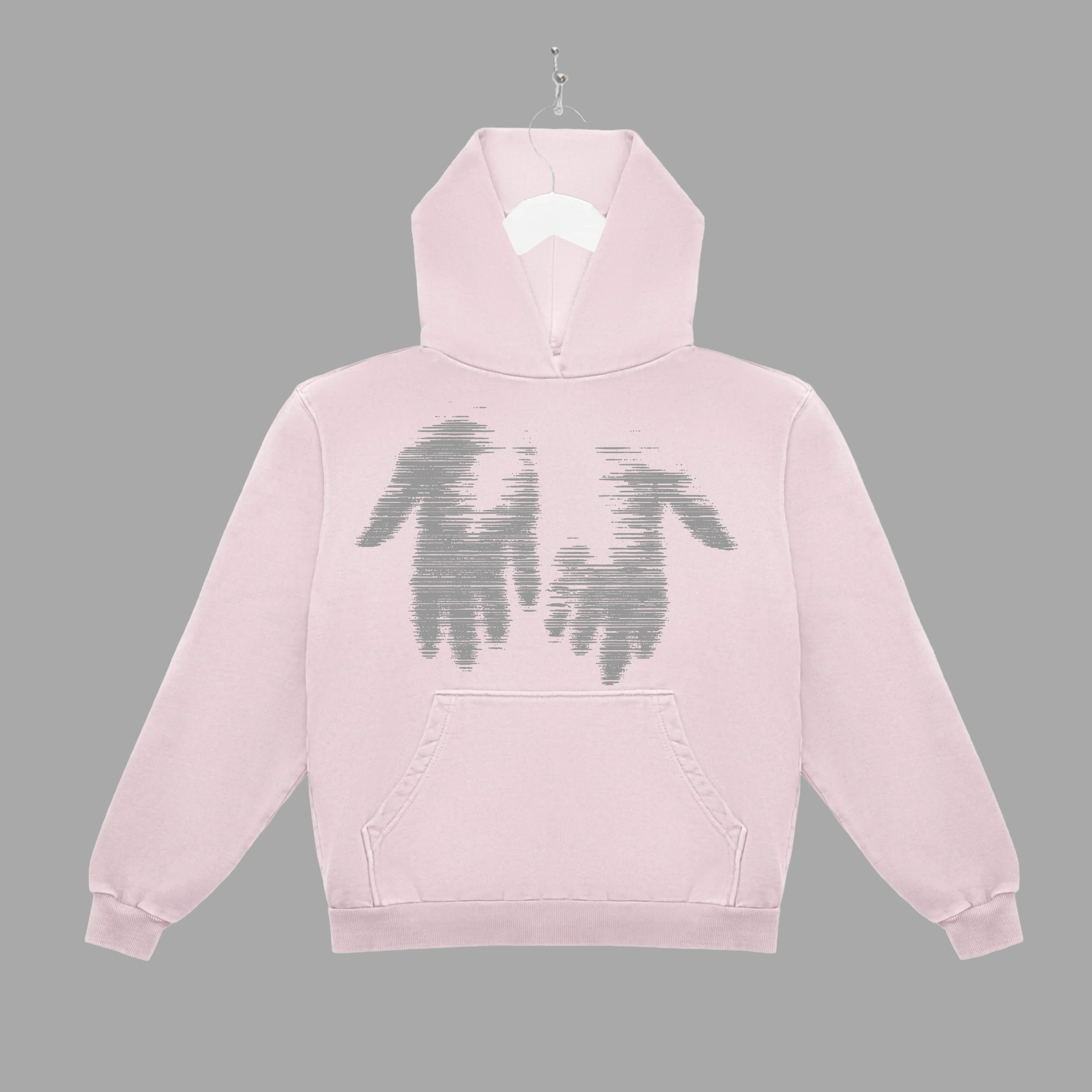 THE MESSAGE FADED - GREY - HOODIE - "PREMIUM BOX-FIT"