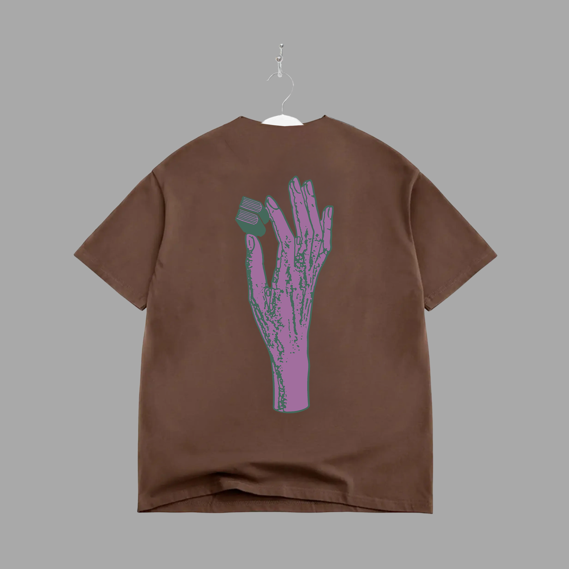 B HAND - PURPLE TEE - "PREMIUM-BOX FIT"