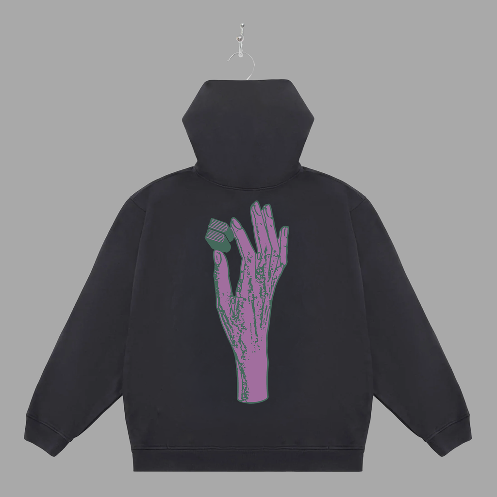 B HAND - PURPLE - HOODIE - "PREMIUM-BOX FIT"