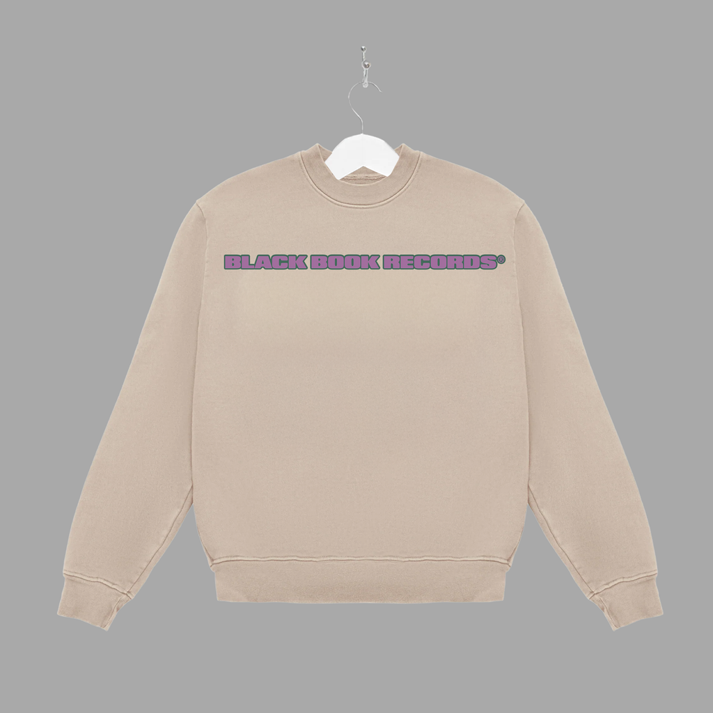 B HAND - PURPLE - CREWNECK - "PREMIUM-BOX FIT"
