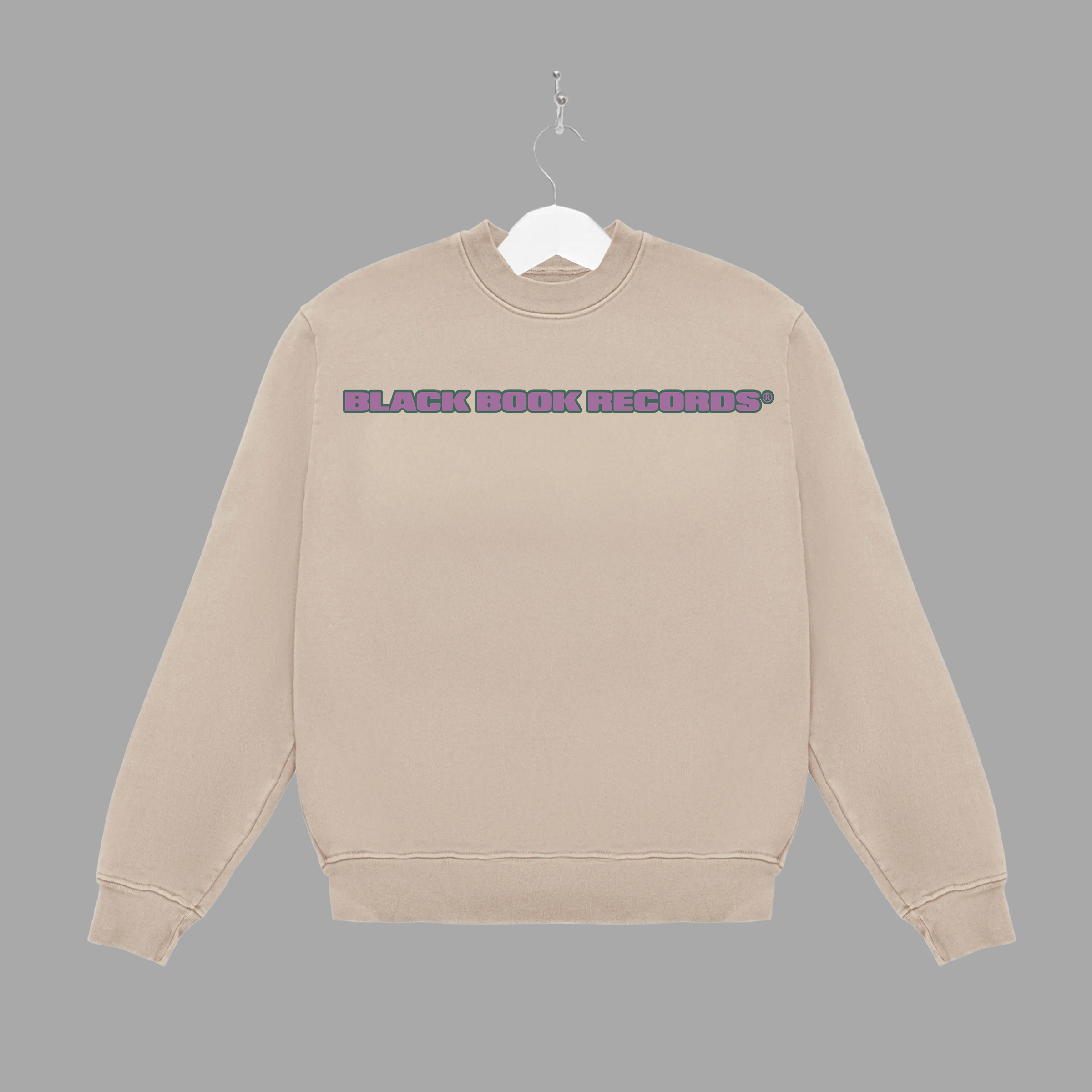 B HAND - PURPLE - CREWNECK - "PREMIUM-BOX FIT"