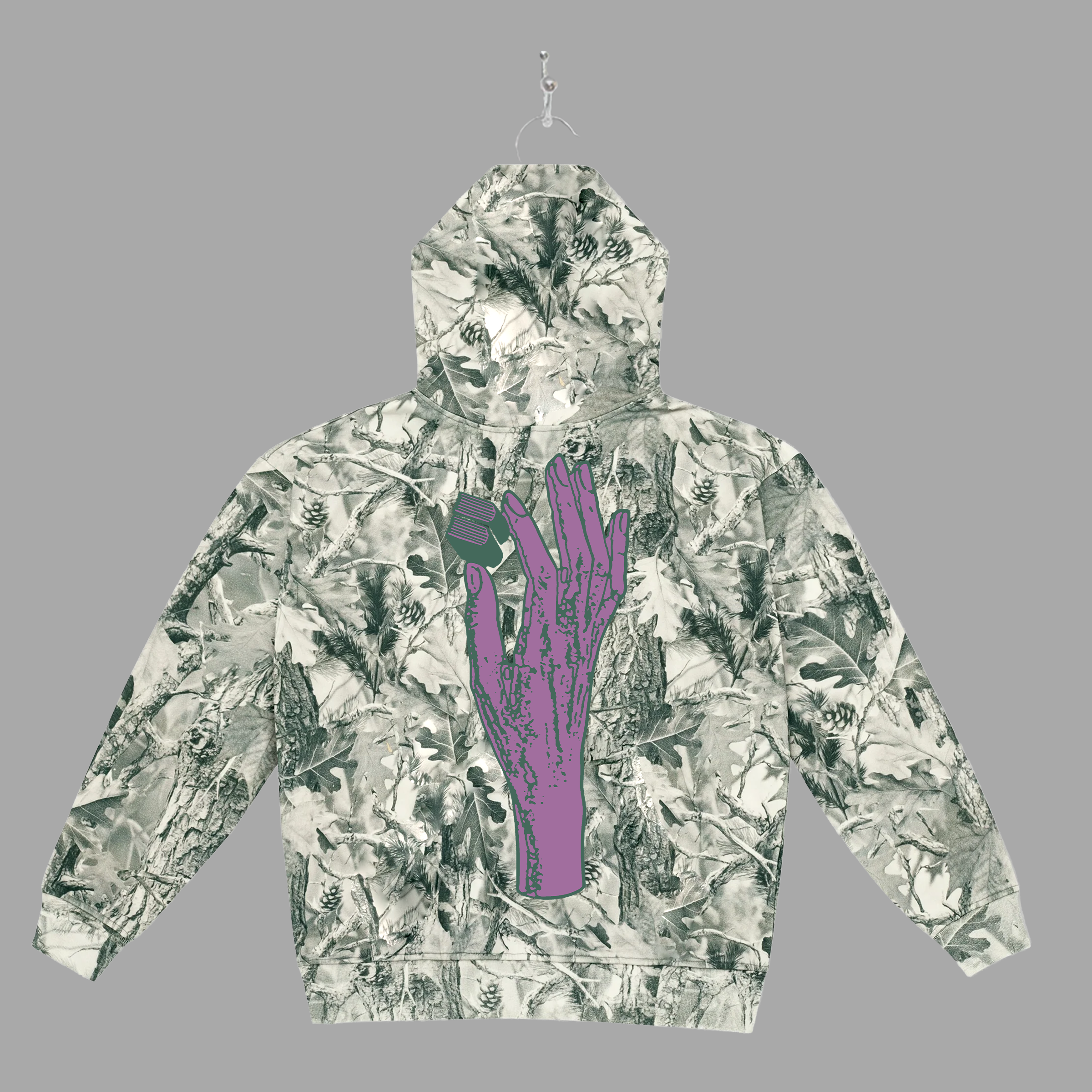 B HAND - PURPLE - HOODIE - "PREMIUM-BOX FIT"