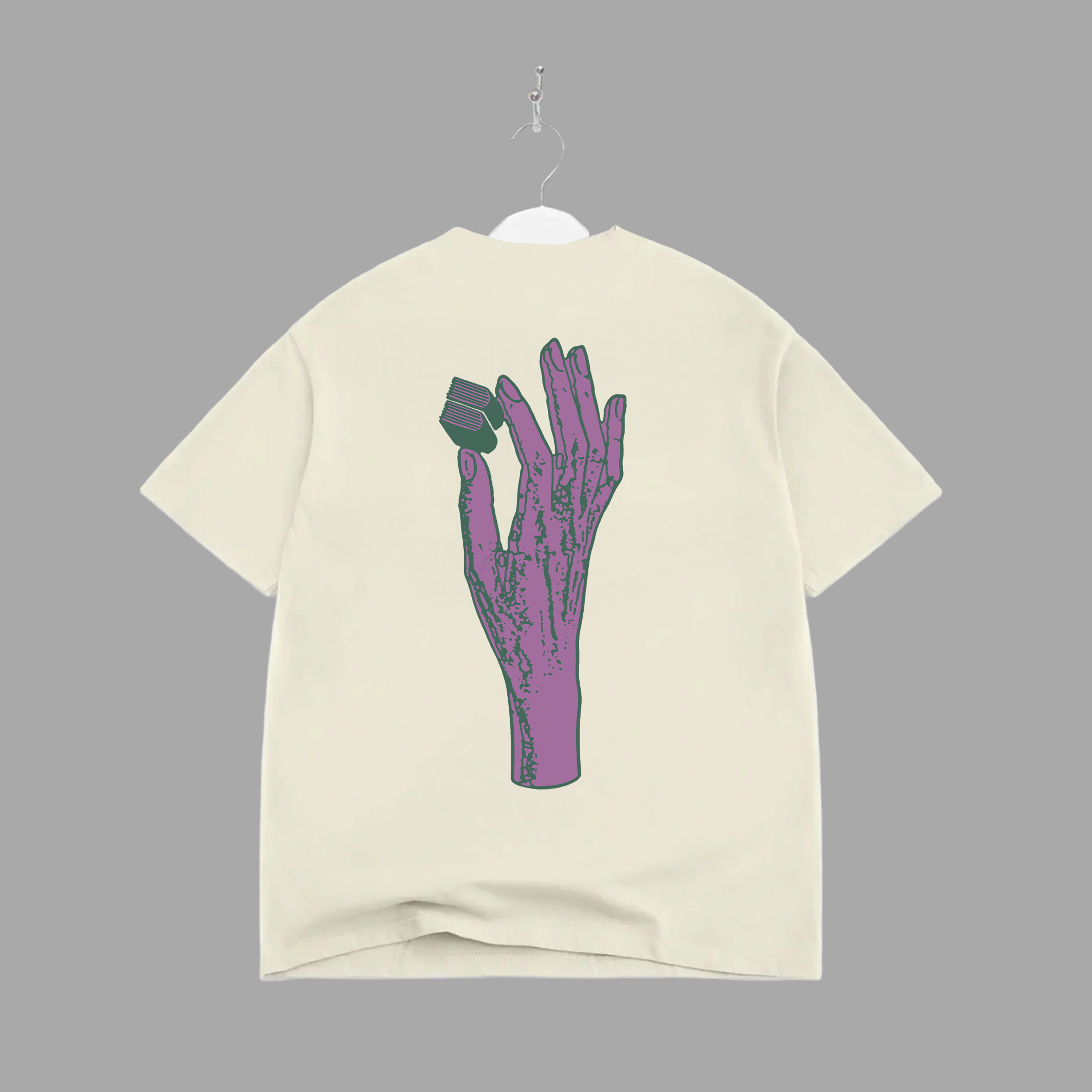 B HAND - PURPLE TEE - "PREMIUM-BOX FIT"