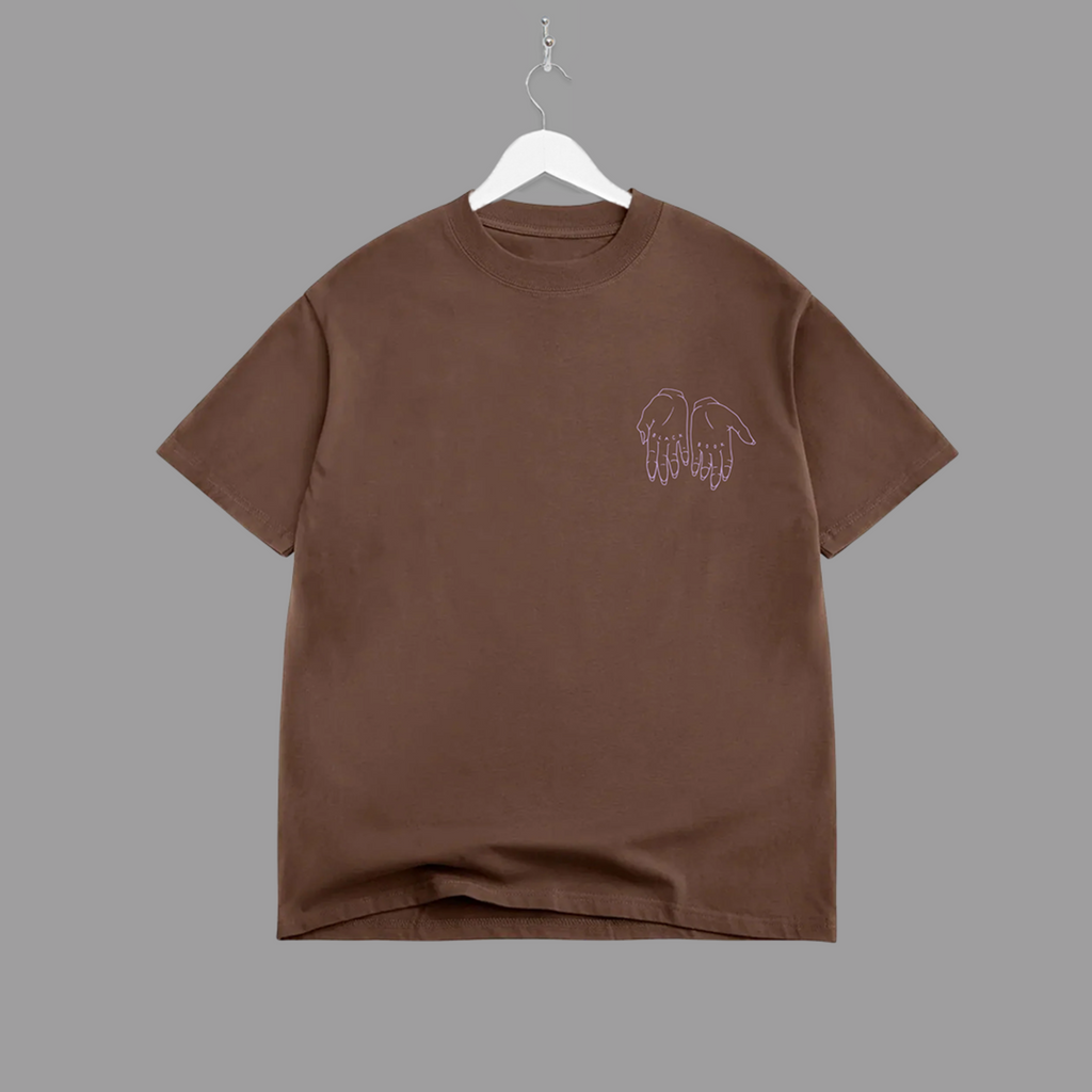 STACKED STONES TEE (BROWN) - "PREMIUM-BOX FIT"