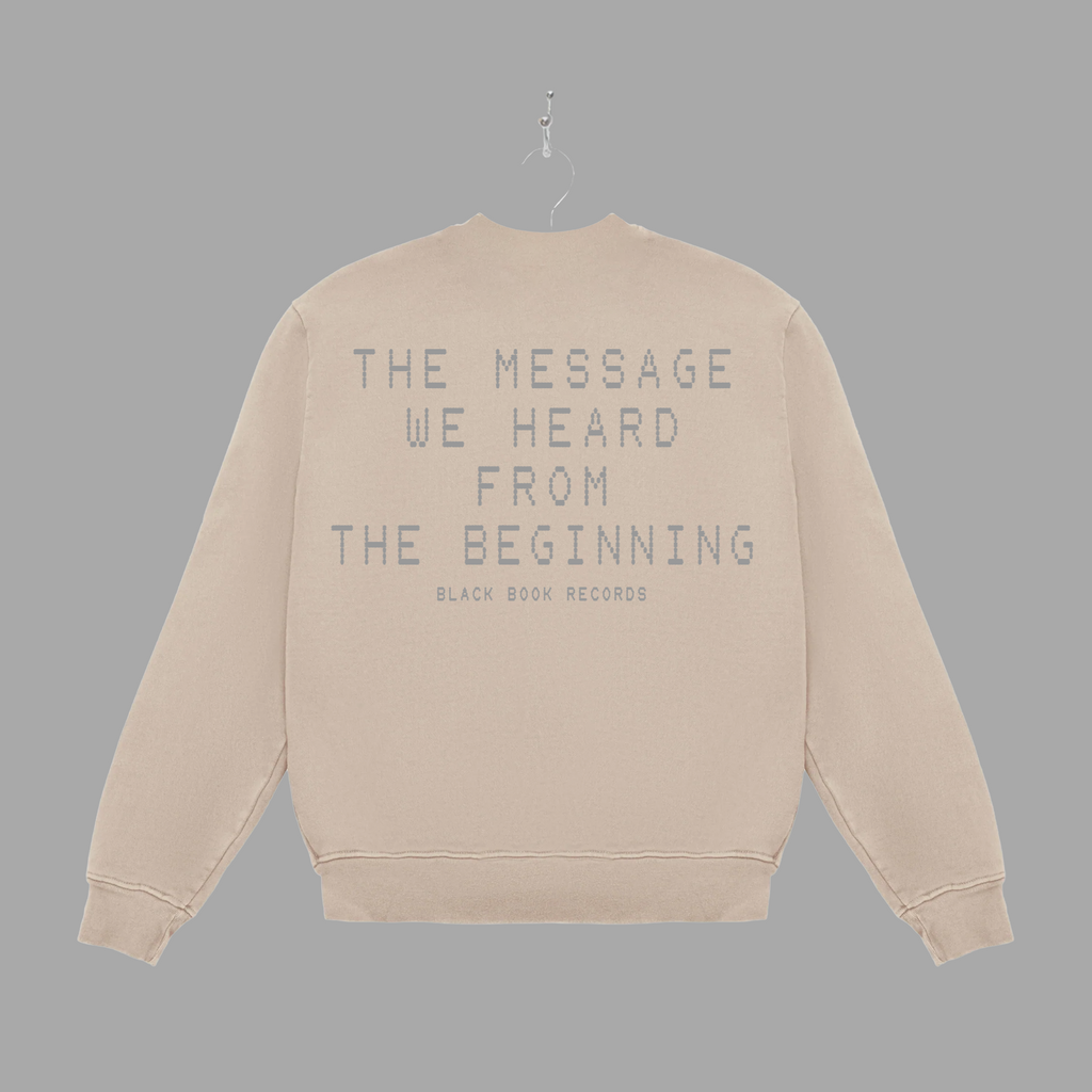 THE MESSAGE FADED - GREY - CREWNECK -"PREMIUM-BOX FIT"